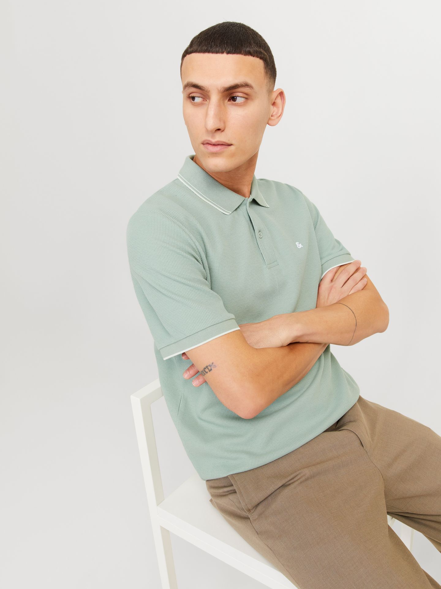 Jack & Jones JJEAUSTIN POLO SS NOOS Iceberg Green/Play 2900153445018
