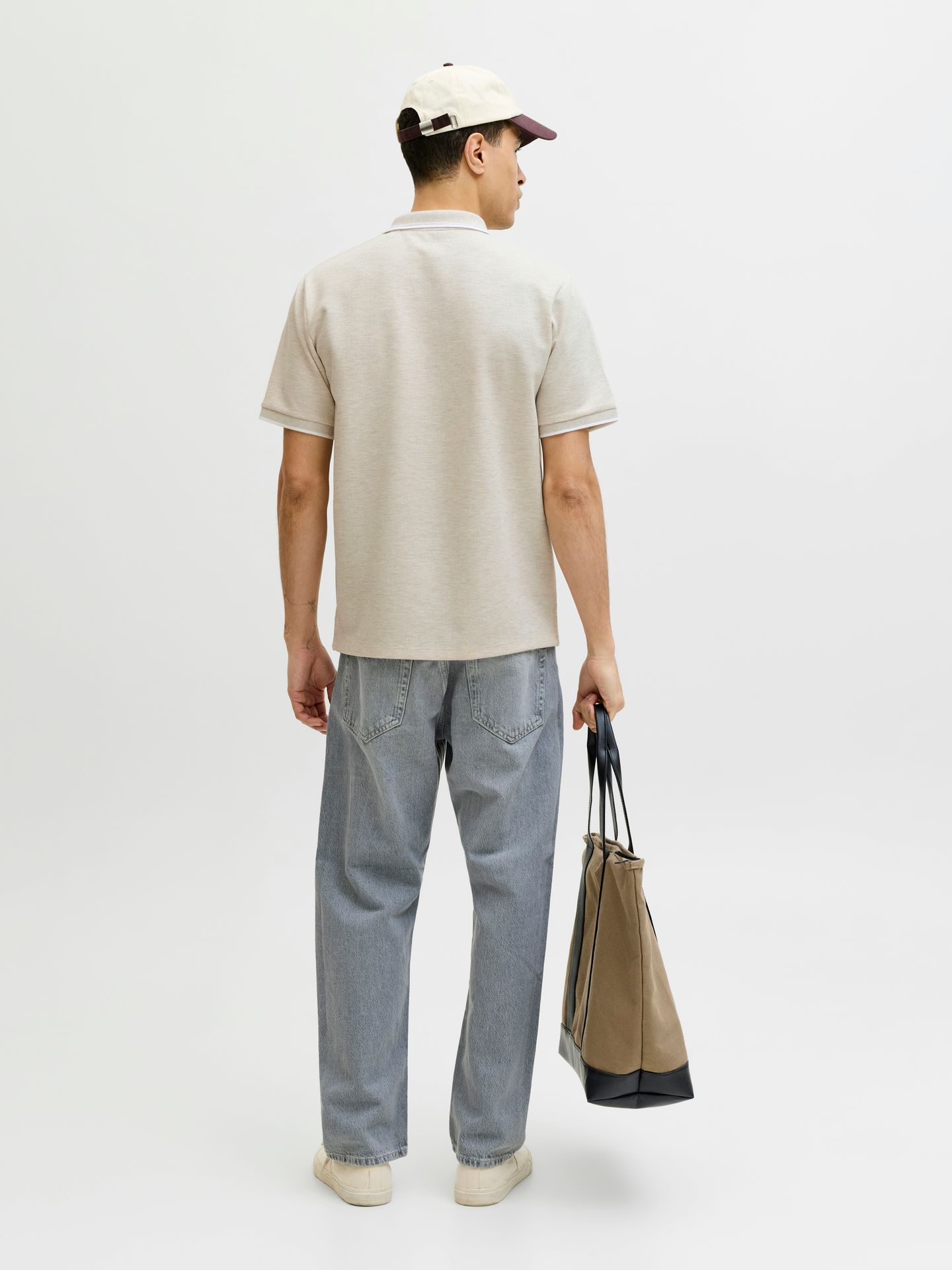 Jack & Jones JJEAUSTIN POLO SS NOOS Antique White/Play & Melange 2900168172015