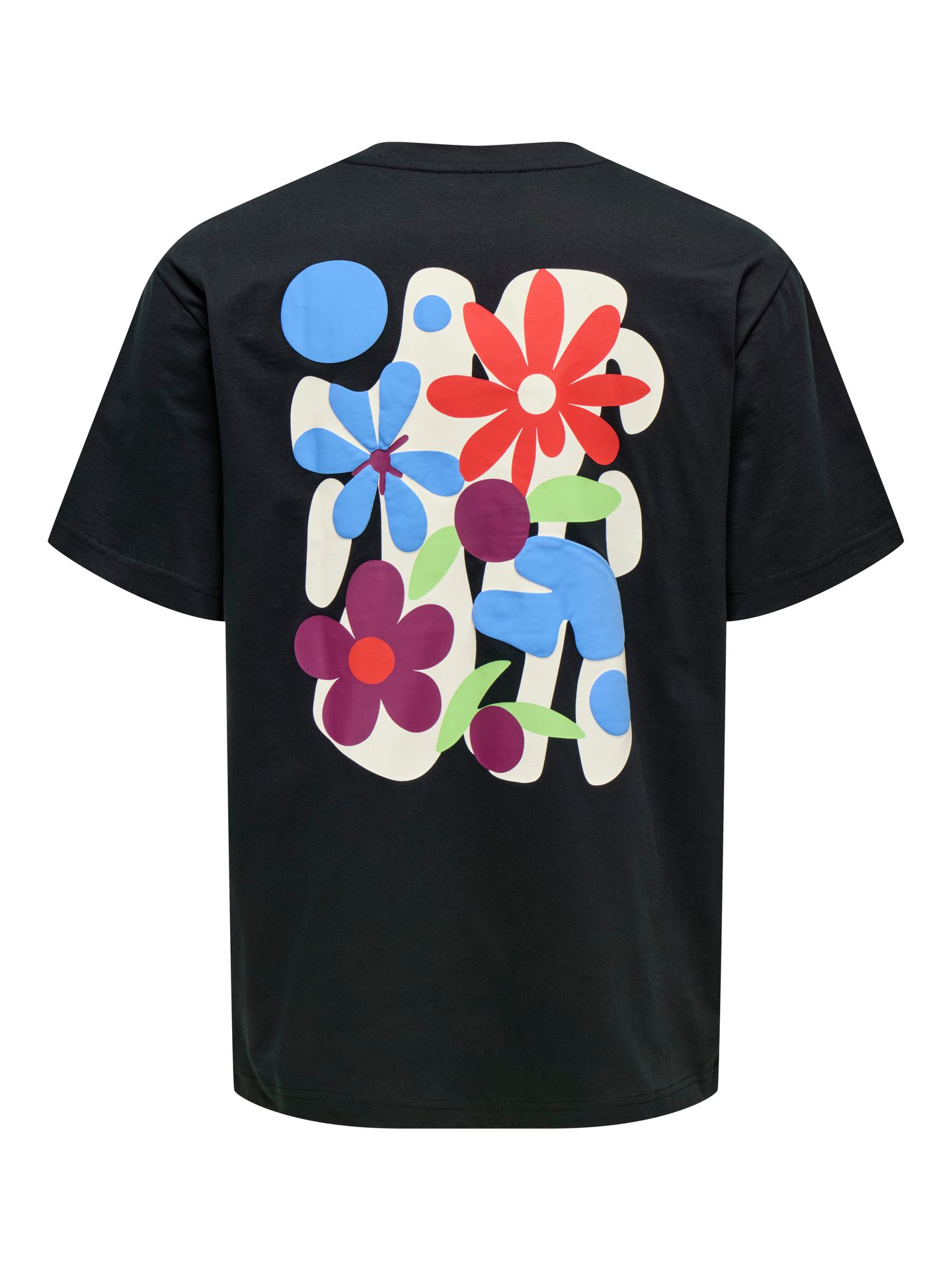 Only & Sons Junior OSJFLORA COL PRINT RLX SS TEE Black/Flora col black 00111632-EKA26011400000720