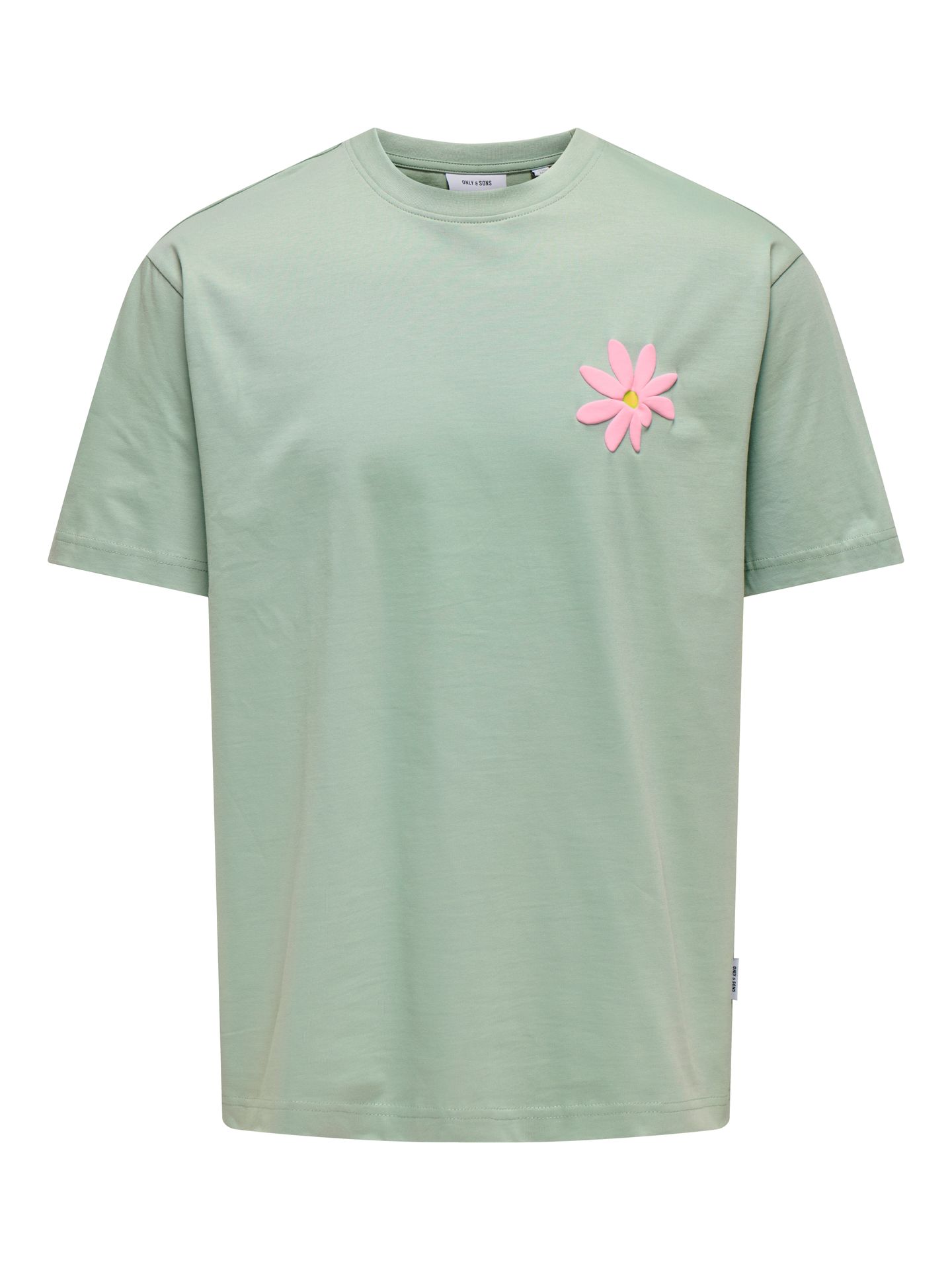 Only & Sons Junior OSJFLORA COL PRINT RLX SS TEE Iceberg Green/Flora col iceberg gre 00111632-EKA26011400002645