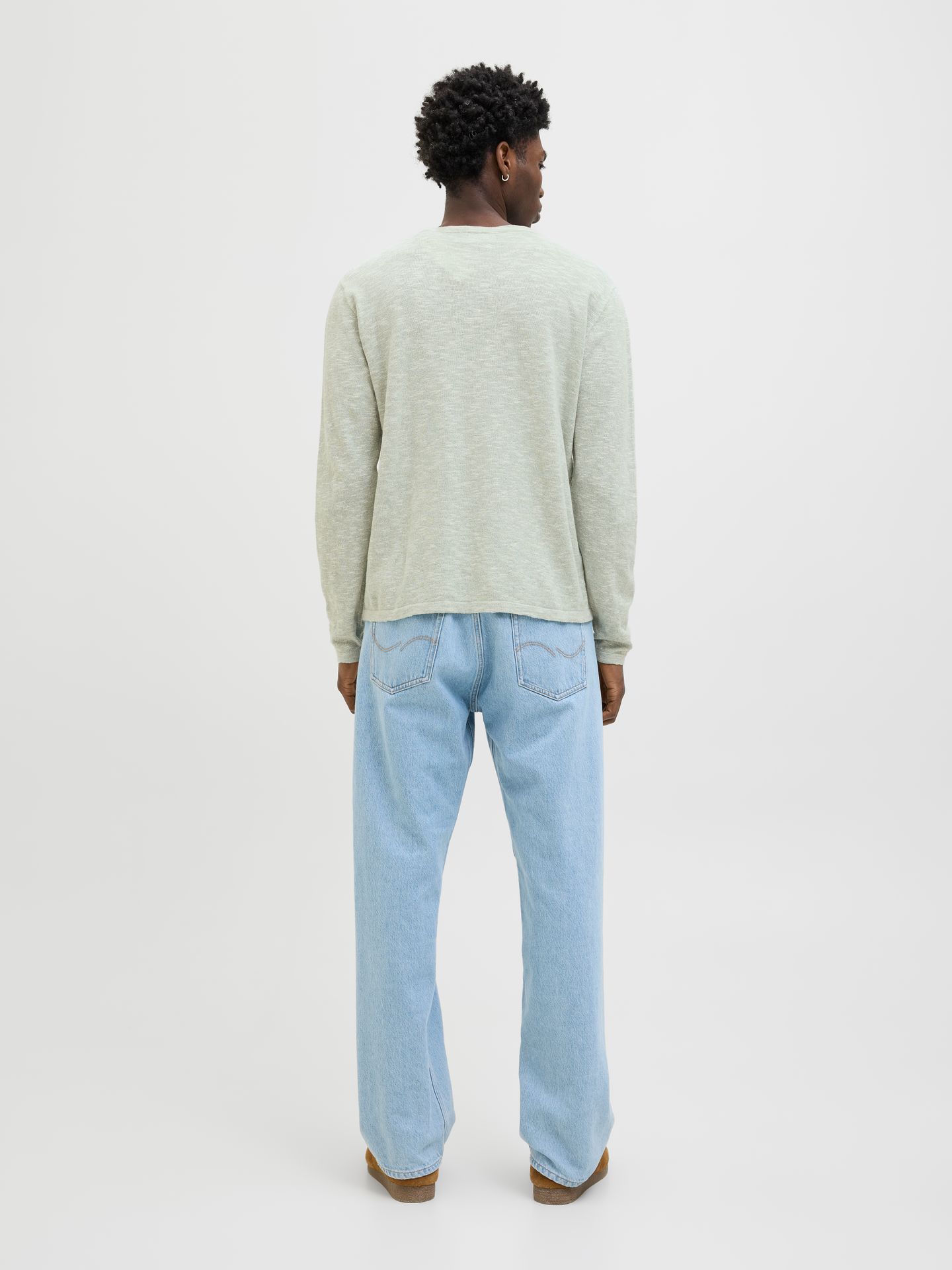 Jack & Jones JJESUMMER KNIT CREW NECK SN Iceberg Green/w. White 2900153456052 Jack & Jones JJESUMMER KNIT CREW NECK SN Iceberg Green/w. White 2900153456052