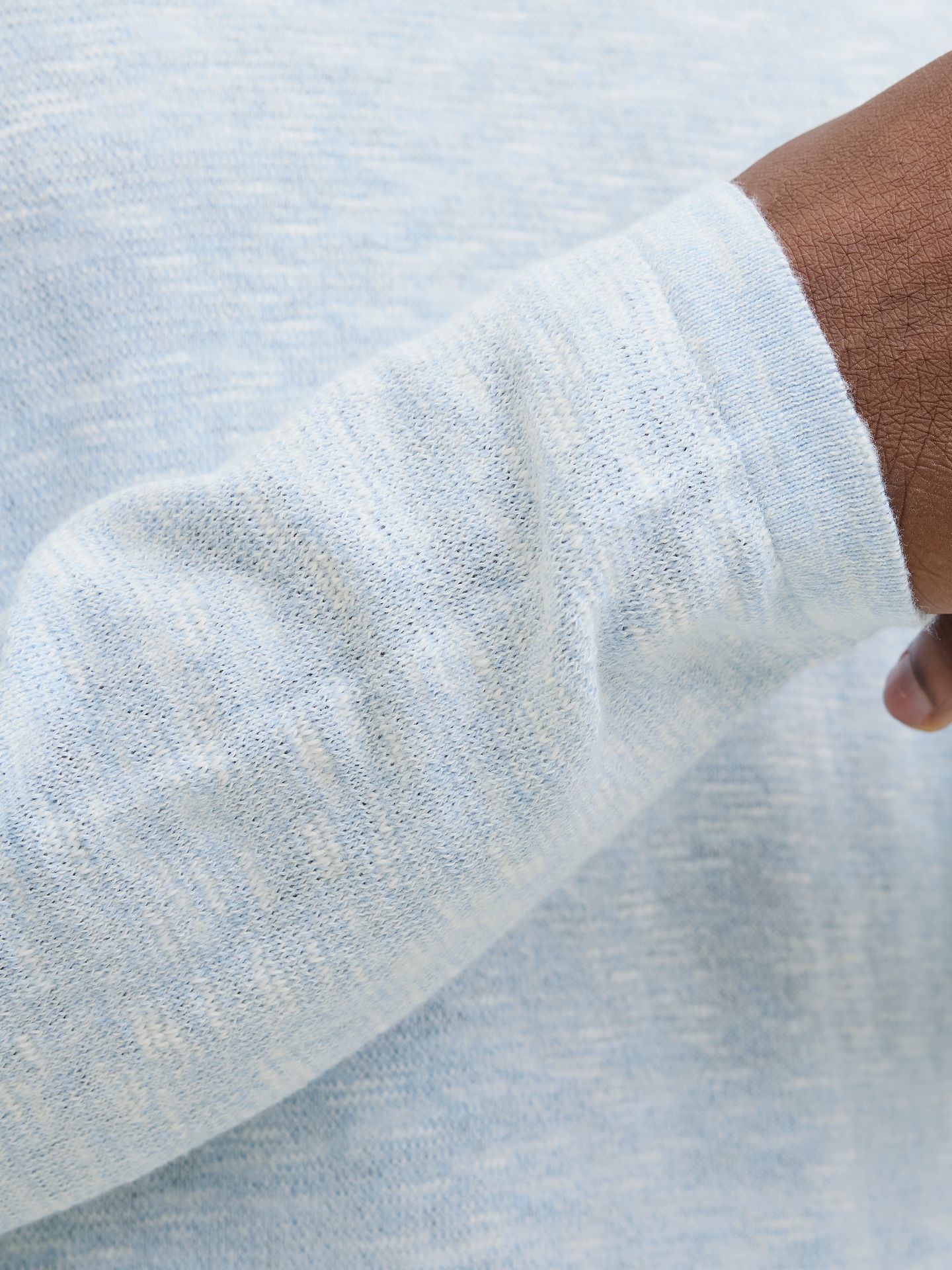 Jack & Jones JJESUMMER KNIT CREW NECK SN Chambray Blue/w. White 2900153458049