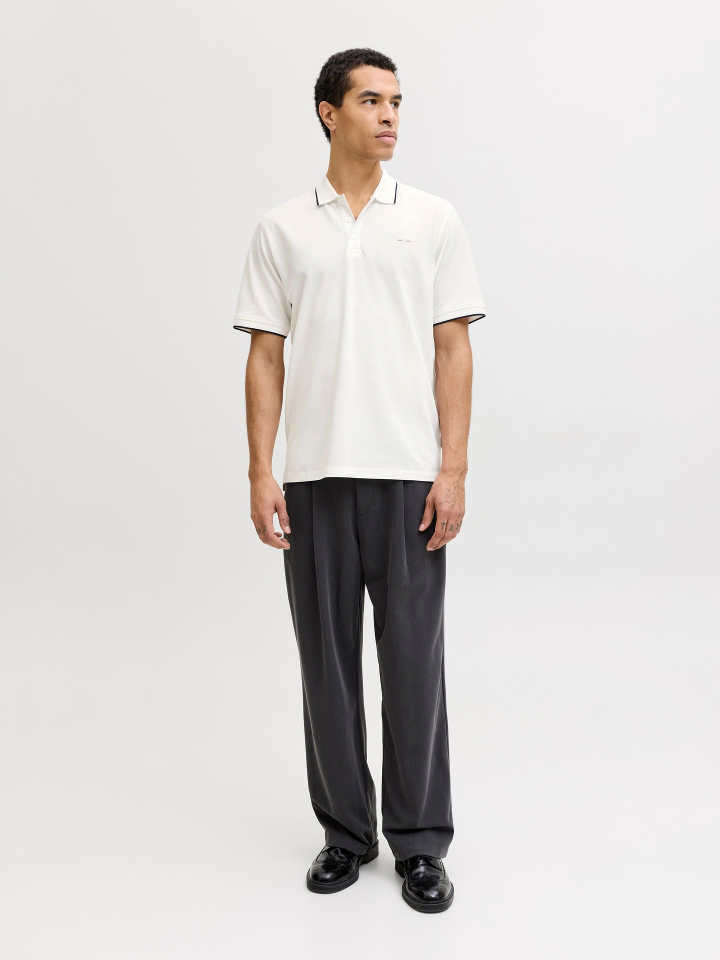 Jack & Jones JPRBLUALVES SS POLO SN Cloud Dancer/COMFORT FIT 2900153476036