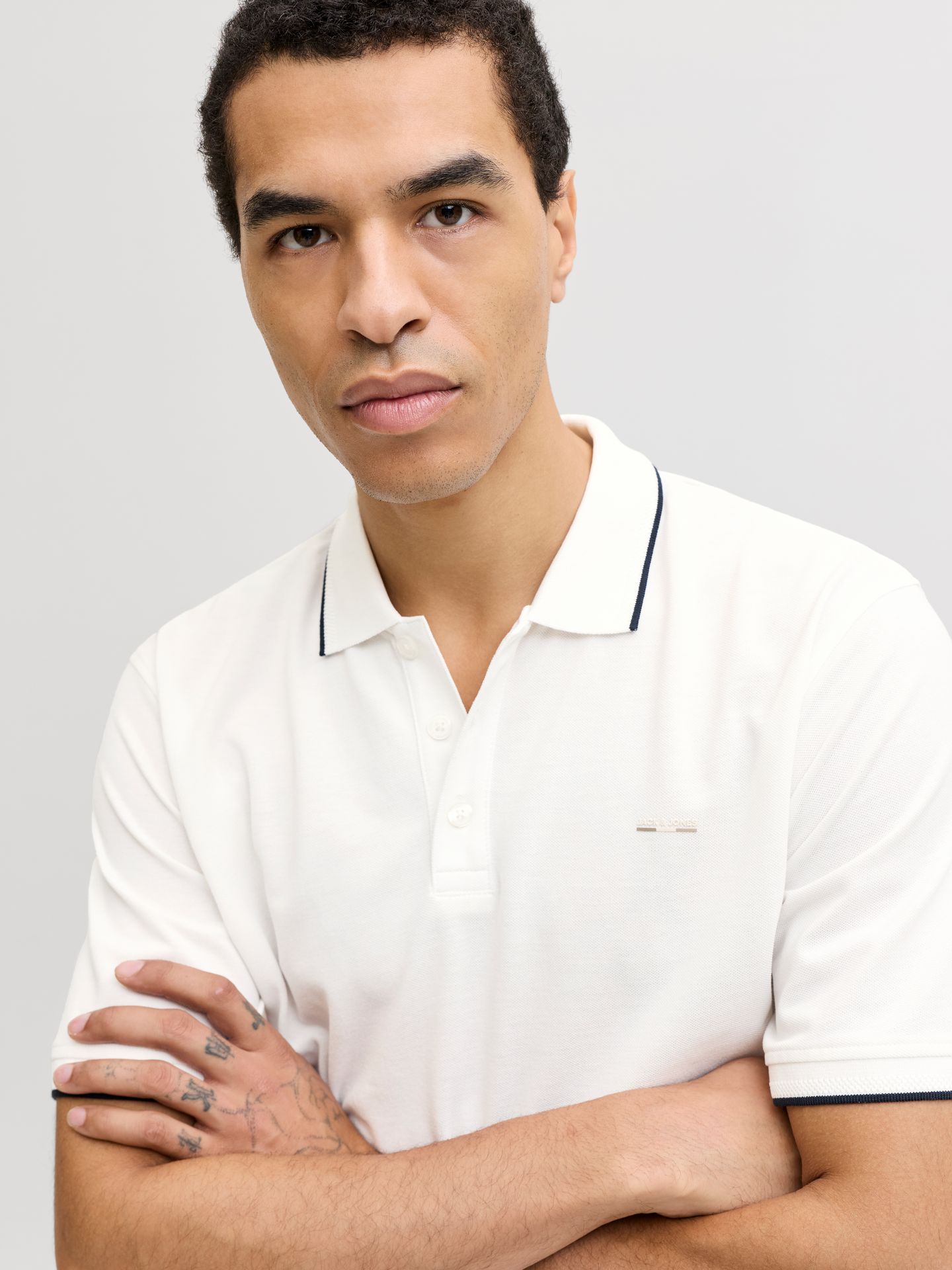 Jack & Jones JPRBLUALVES SS POLO SN Cloud Dancer/COMFORT FIT 2900153476036