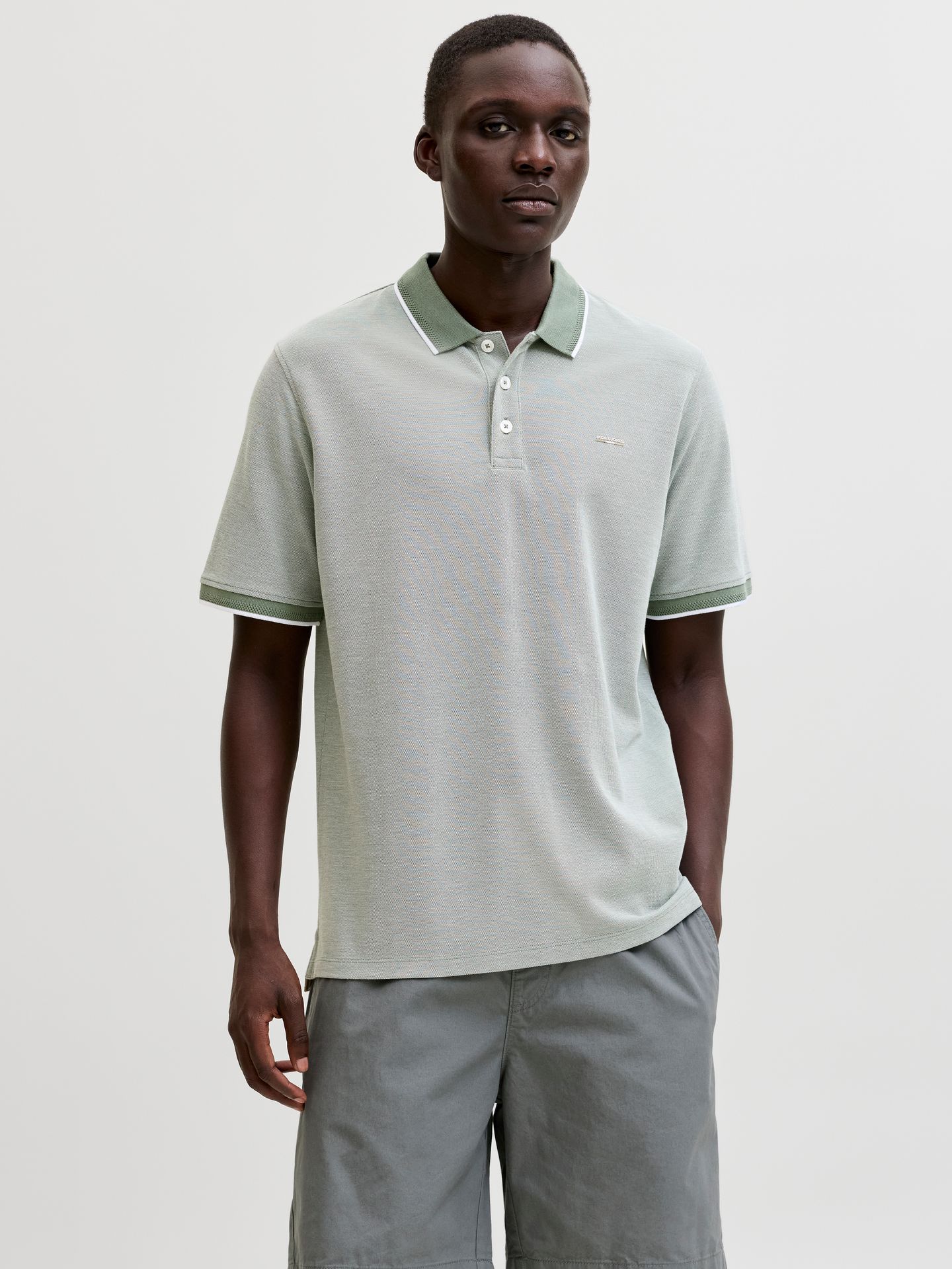 Jack & Jones JPRBLUALVES SS POLO SN Laurel Wreath/Melange 2900166285038