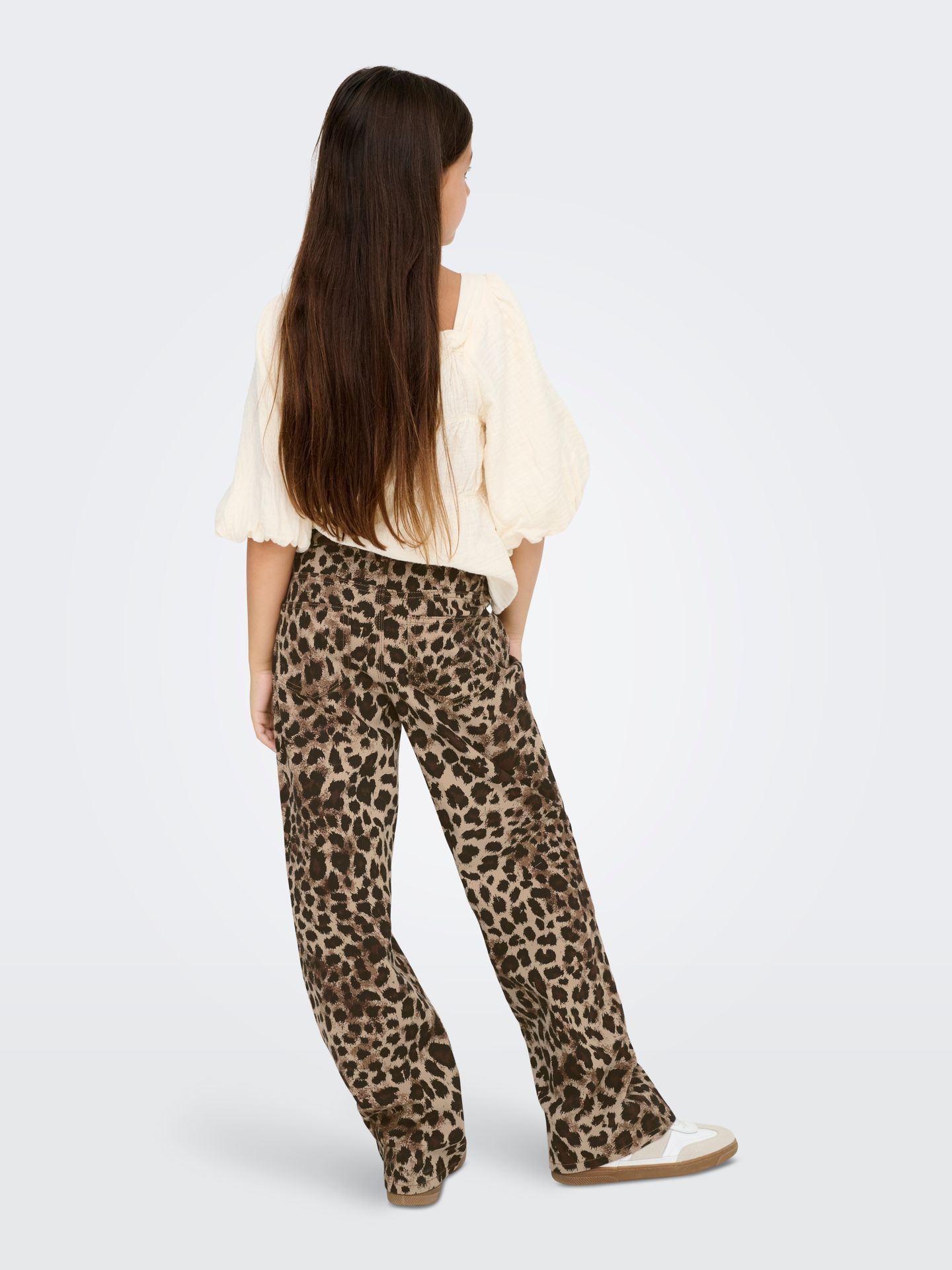 Kids Only KOGGIANNA-MADISON WIDE PANT CS PNT Light Taupe/W BLACK LEO 2900153510044