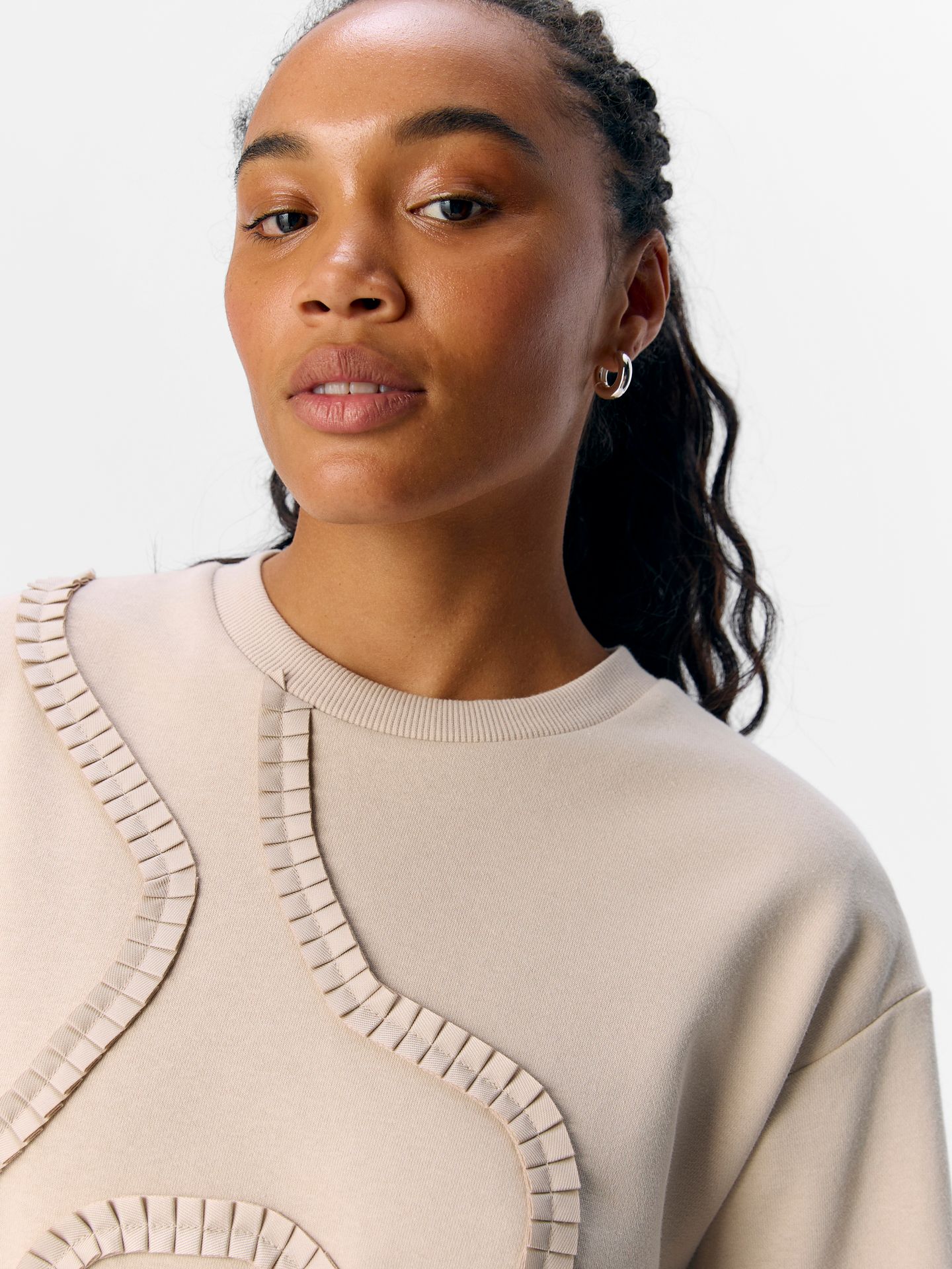 Object OBJLIV RE 3/4 SWEATSHIRT CC2 SS Sandshell 2900153512031