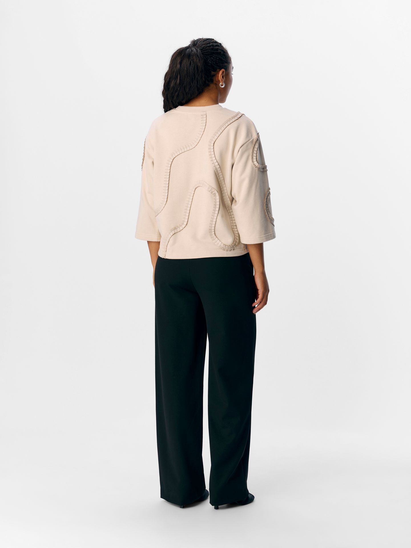 Object OBJLIV RE 3/4 SWEATSHIRT CC2 SS Sandshell 2900153512031
