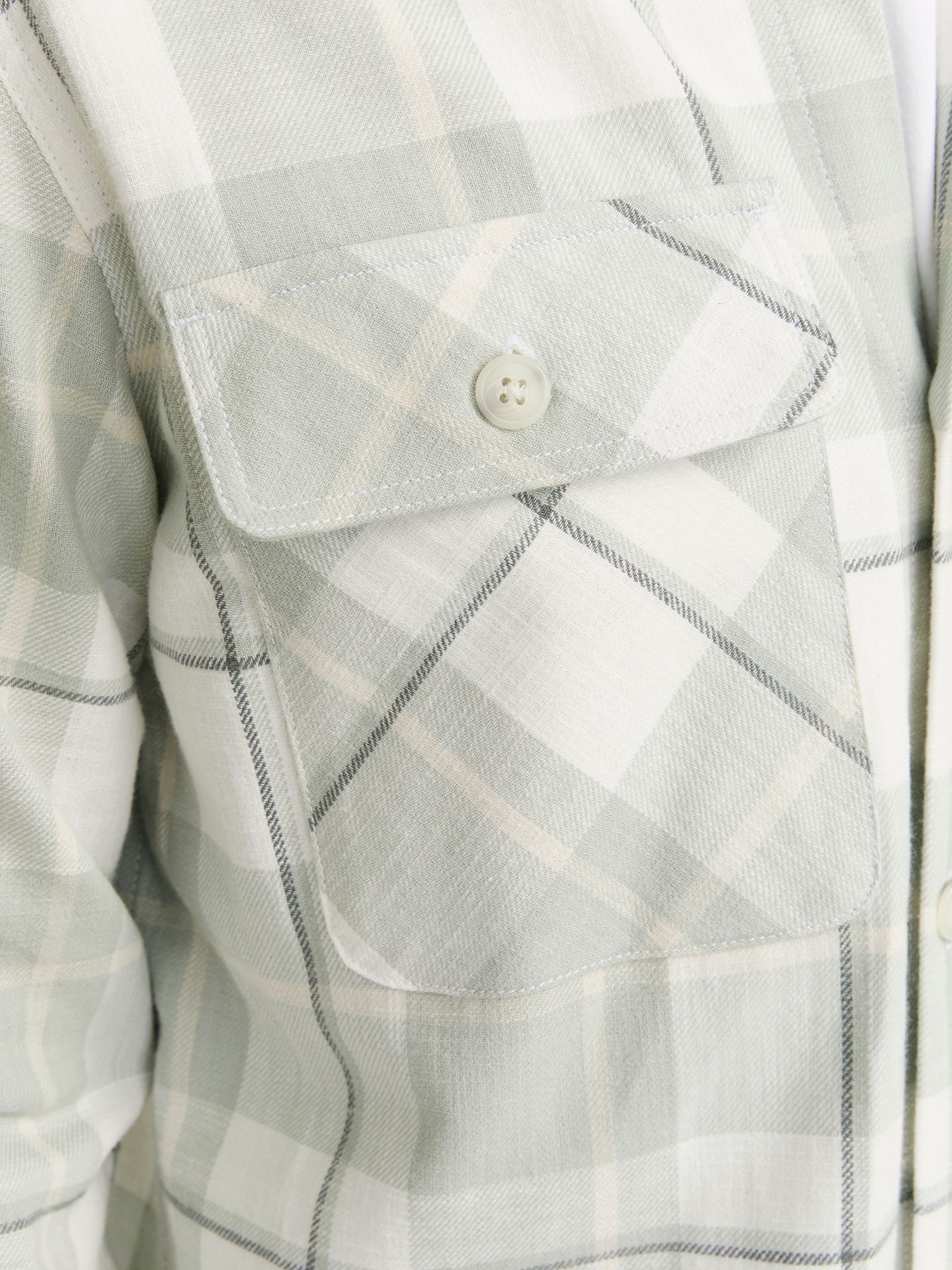 Jack & Jones JPRCCRAYMOND SPRING CHECK OVERSHIRT Aqua Gray 2900153514042