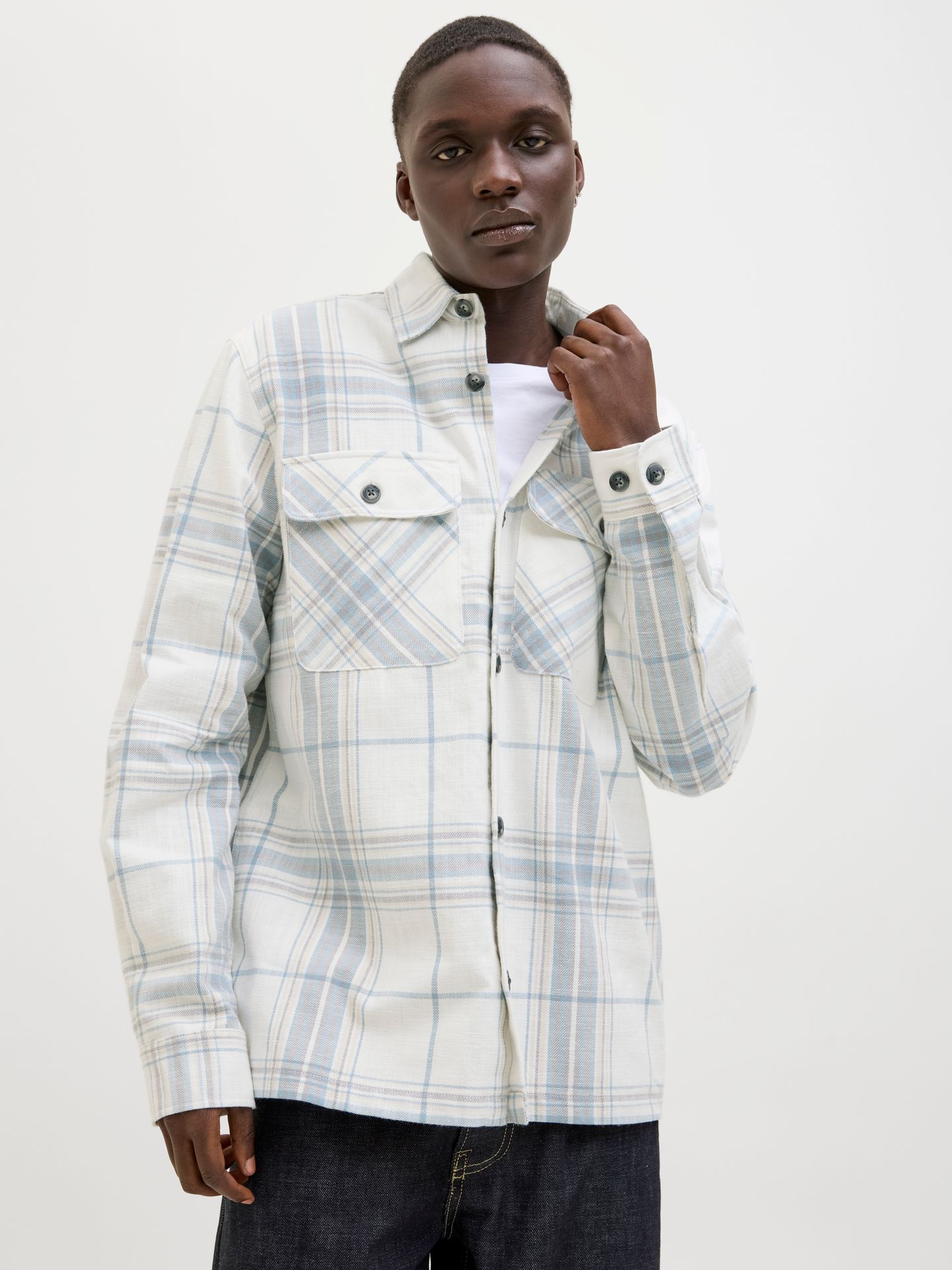 Jack & Jones JPRCCRAYMOND SPRING CHECK OVERSHIRT Coronet Blue 2900154617018 Jack & Jones JPRCCRAYMOND SPRING CHECK OVERSHIRT Coronet Blue 2900154617018