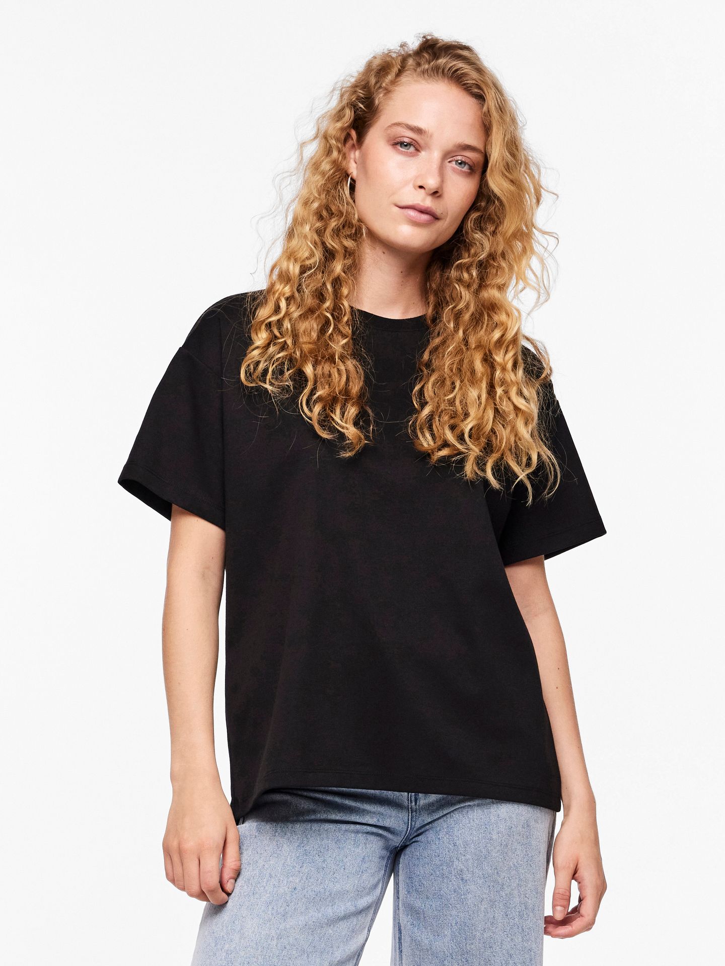 Pieces PCSKYLAR SS OVERSIZED TEE JRS NOOS Black 2900153531049