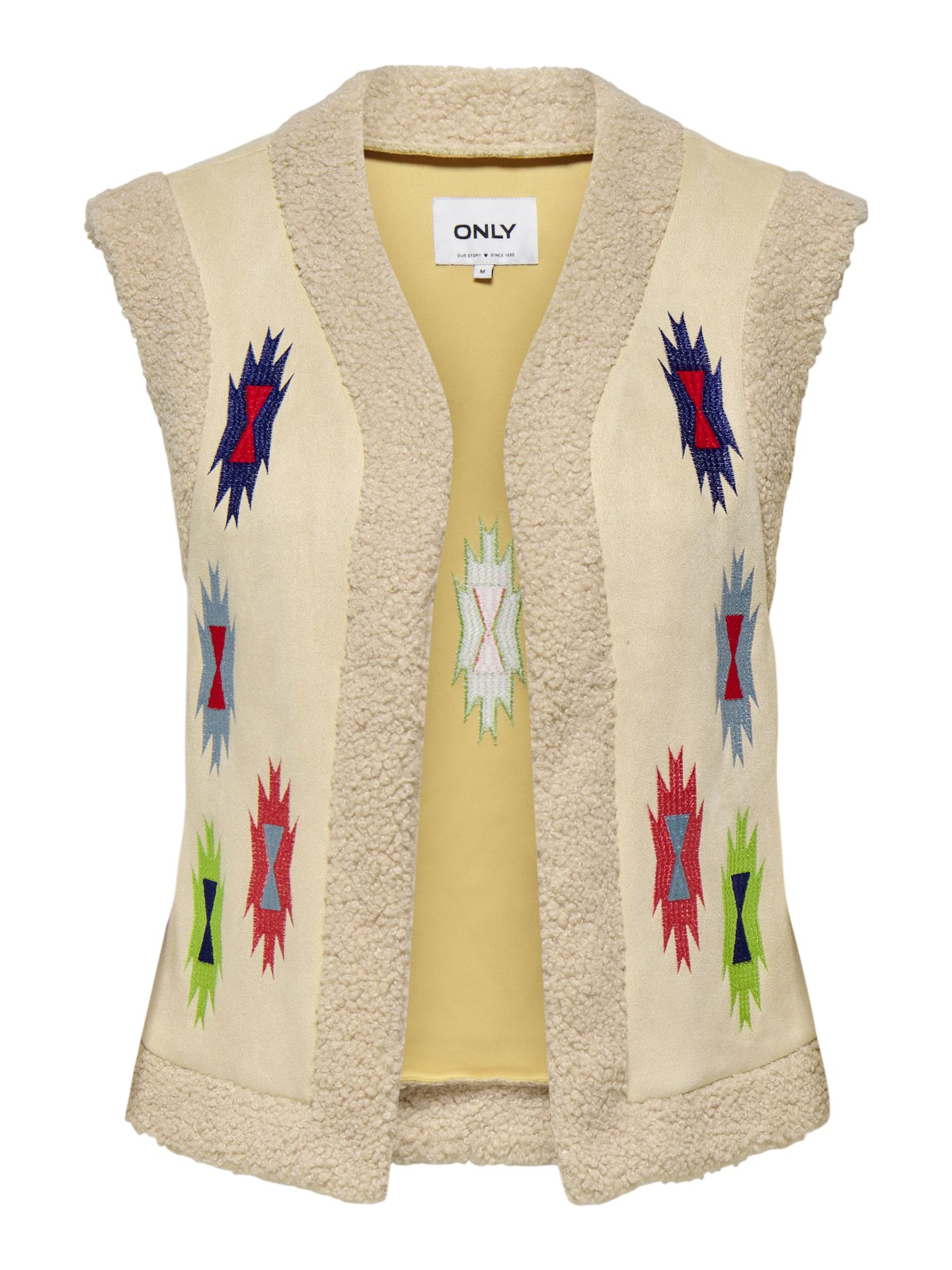 Only ONLFRIDA AZTEC EMB. WAISTCOAT CS OT Pumice Stone/MULTI COLORS EMB 2900153524034