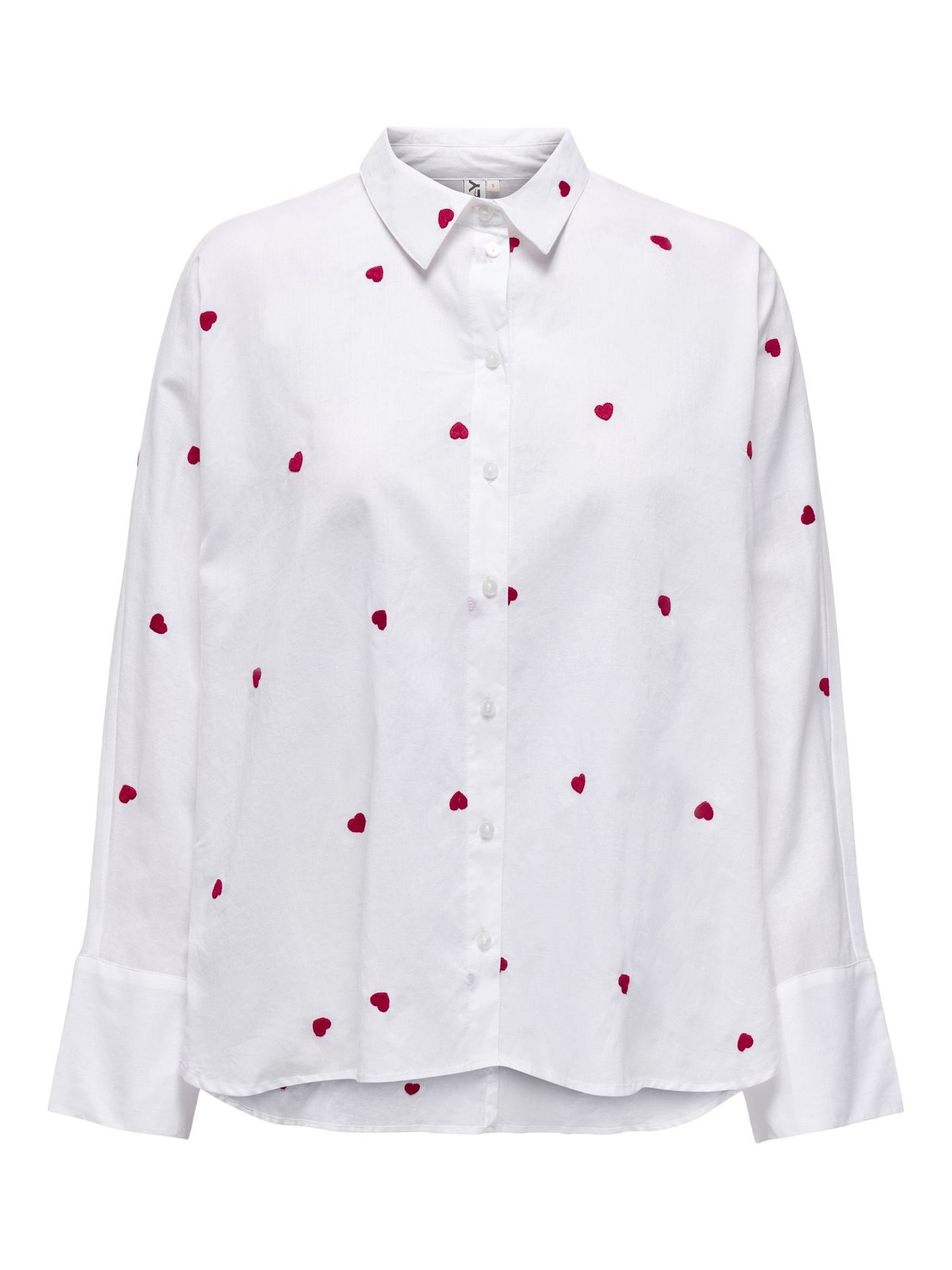 Only ONLNEW LINA GRACE LS EMB SHIRT NOOS Bright White/HEART 00111674-EKA26011400000290