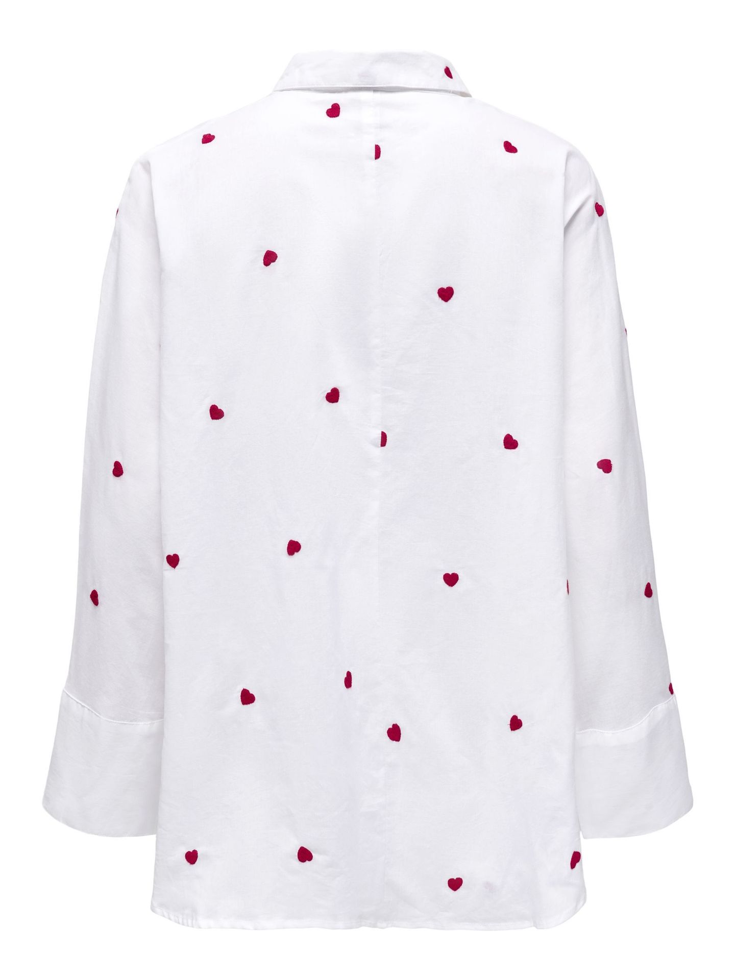 Only ONLNEW LINA GRACE LS EMB SHIRT NOOS Bright White/HEART 2900153535023
