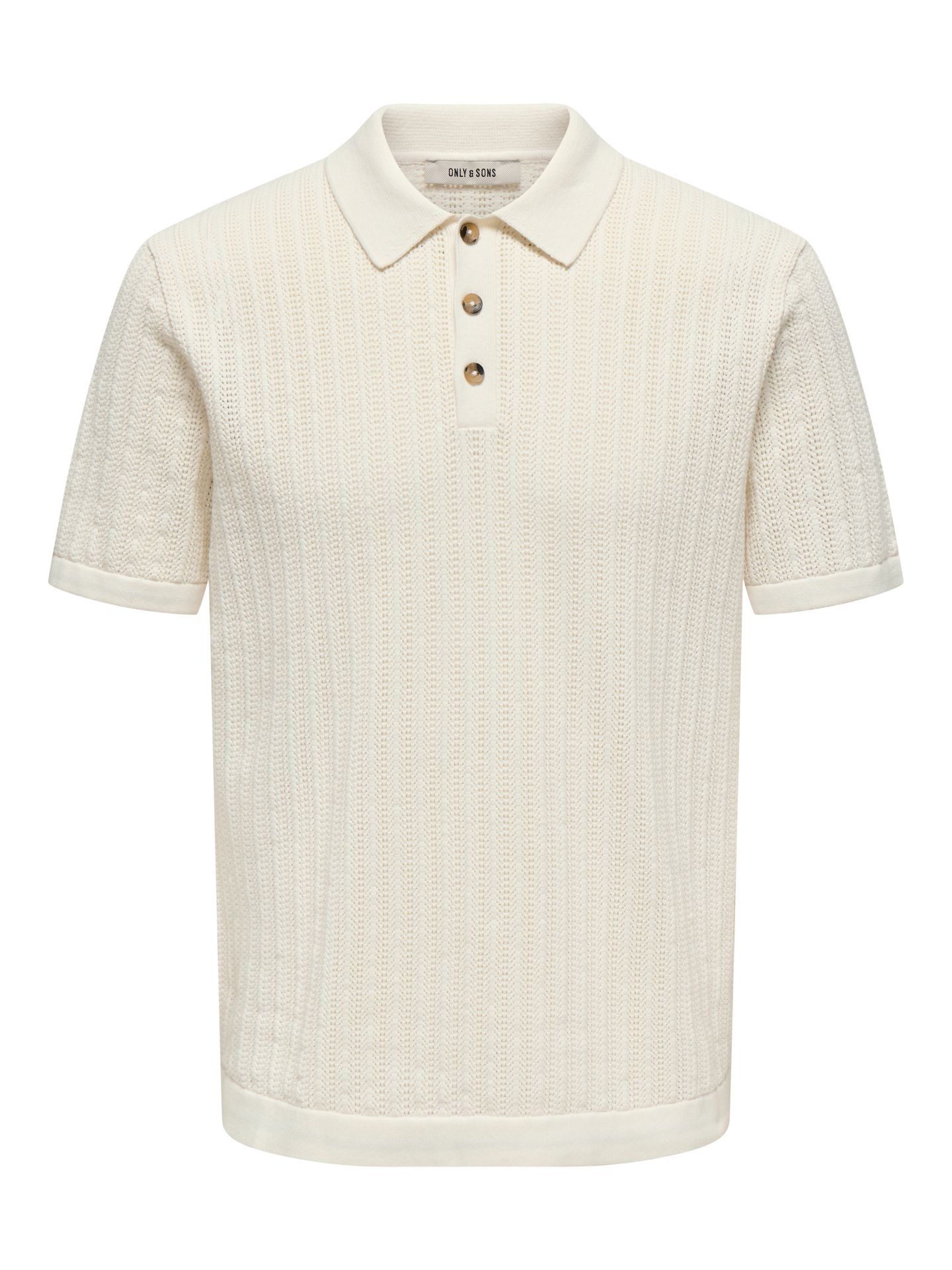 Only & Sons ONSMOON REG 12 SS POLO KNIT Egret 2900153557025