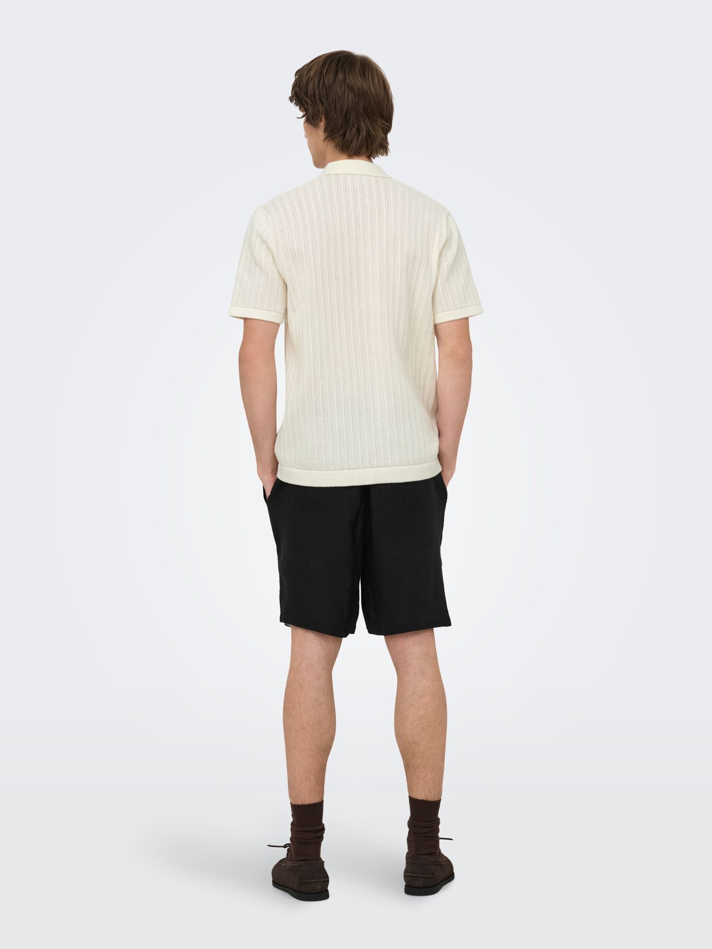 Only & Sons ONSMOON REG 12 SS POLO KNIT Egret 2900153557056