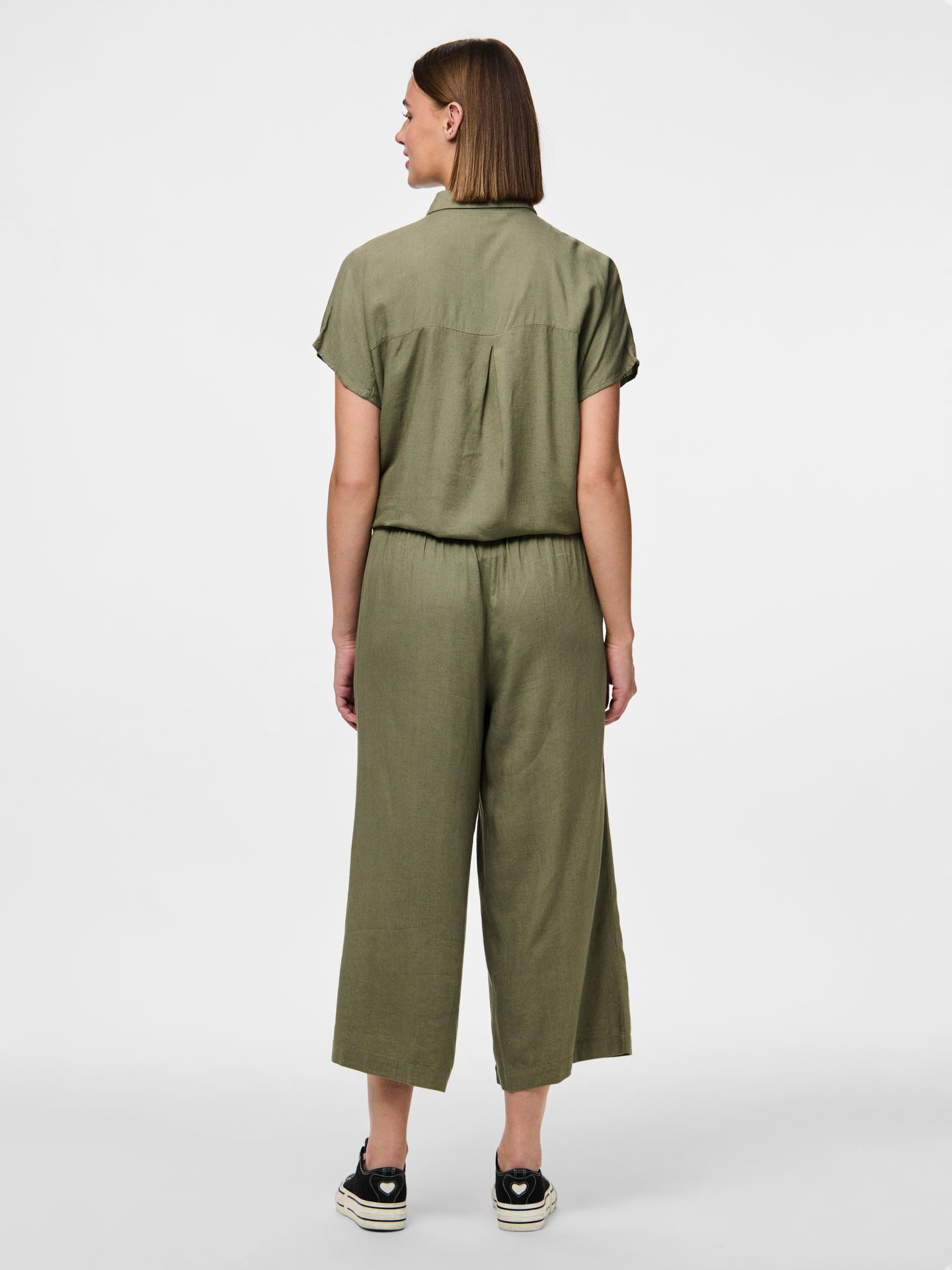 Pieces PCPIA SS TIE SHIRT WVN NOOS Deep Lichen Green 2900154768024