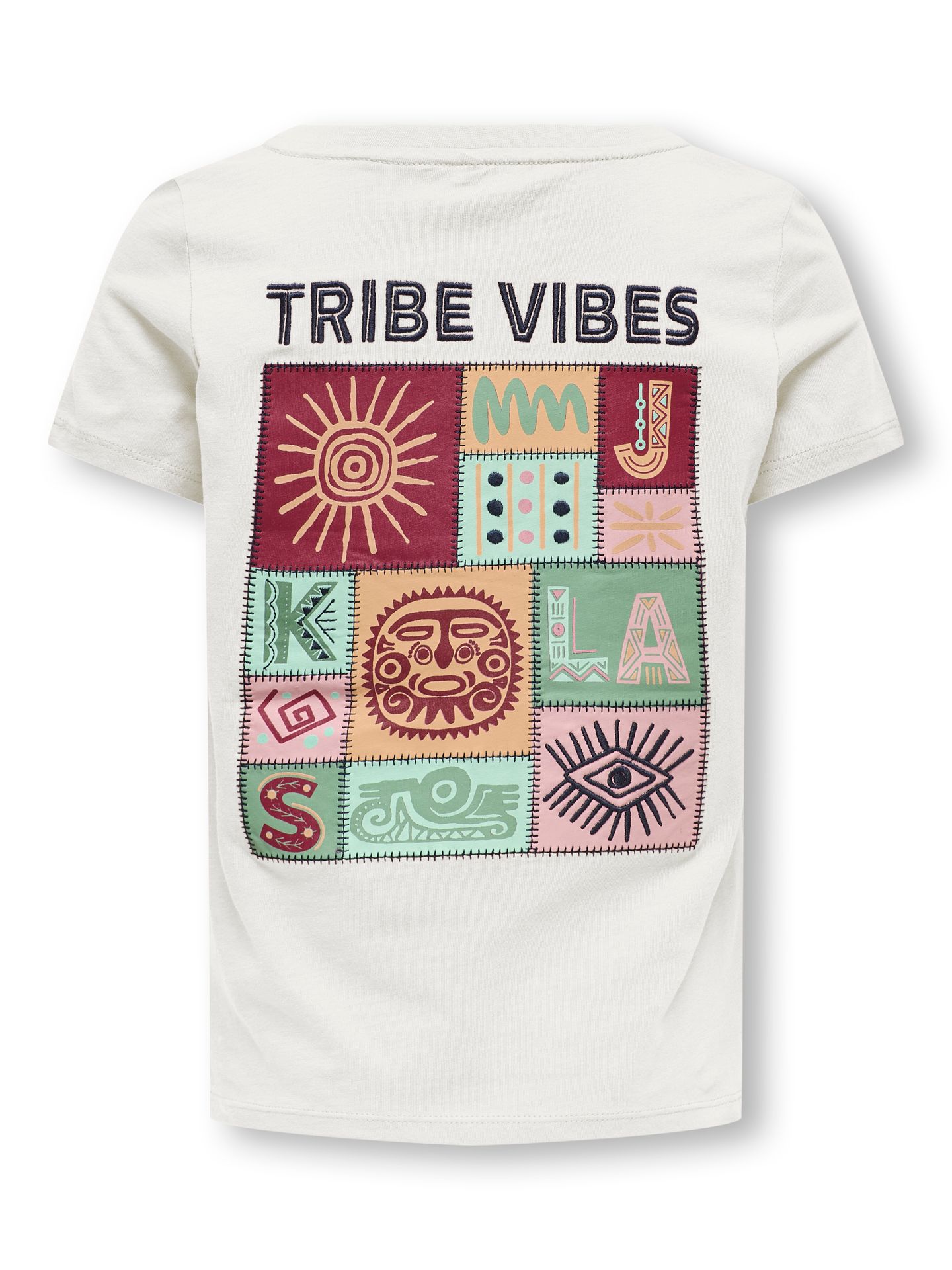 Only KOGGRIZELDA LIFE S/S PRINTED TEE JR Cloud Dancer/Ponderose 2900153561015