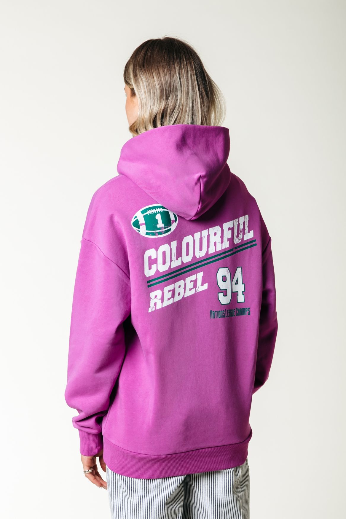 Colourful Rebel Rugby Clean Hoodie 610 pink 2900153574022