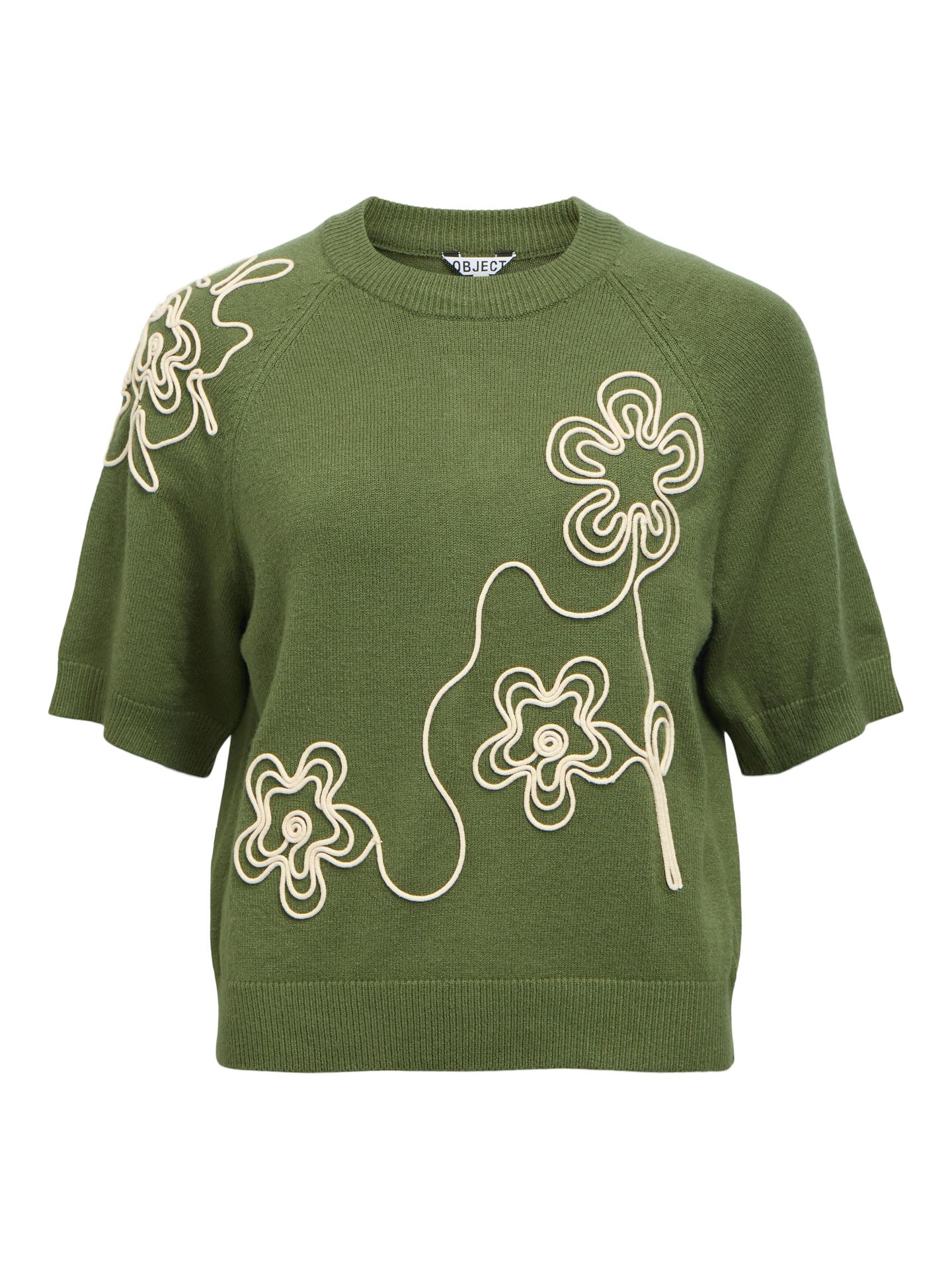 Object OBJLANEY RUBIN SS PULLOVER NOOS Bronze Green/Sandshell wild flower 00111698-EKA22000400000232