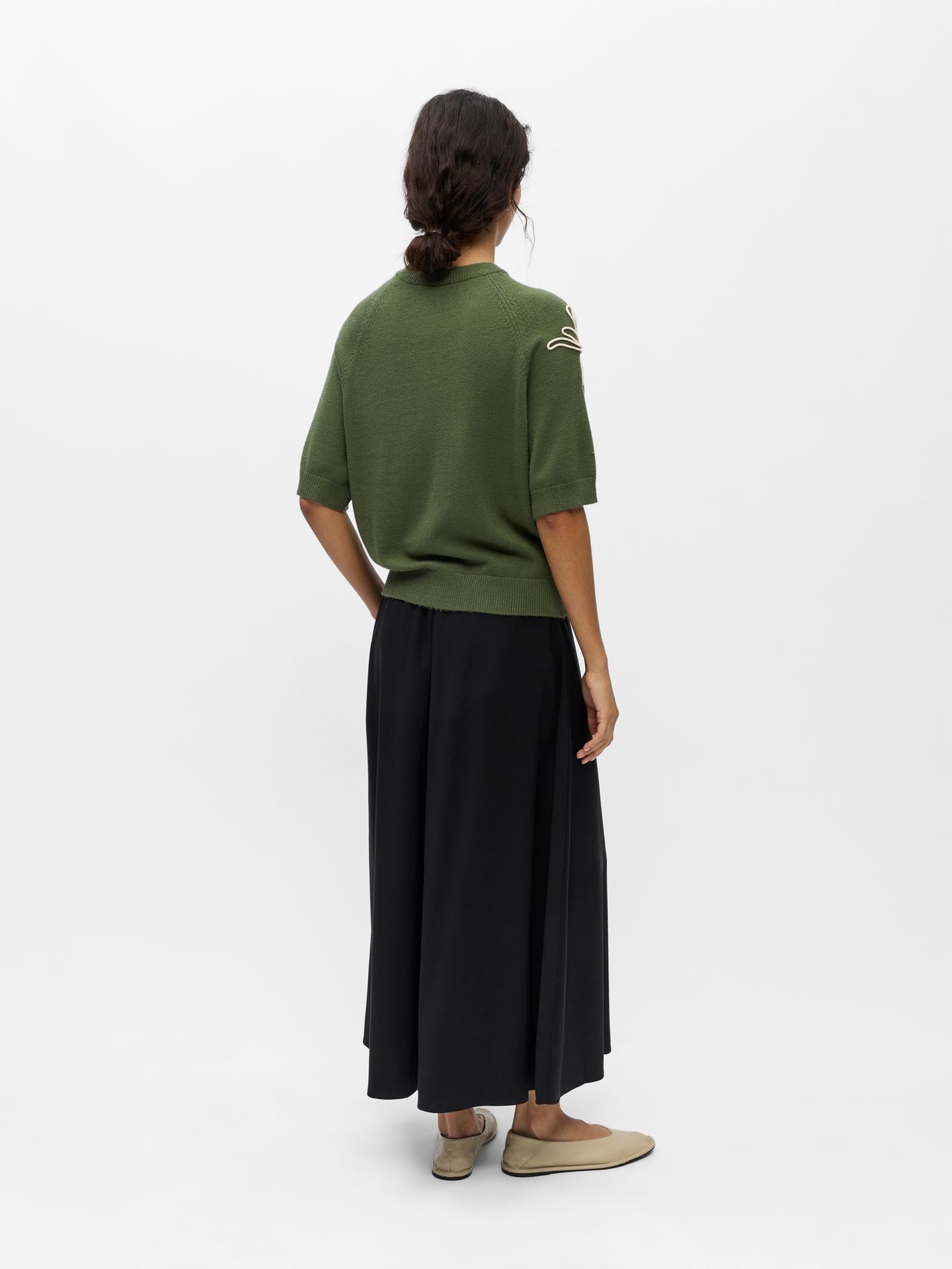 Object OBJLANEY RUBIN SS PULLOVER NOOS Bronze Green/Sandshell wild flower 2900167248018