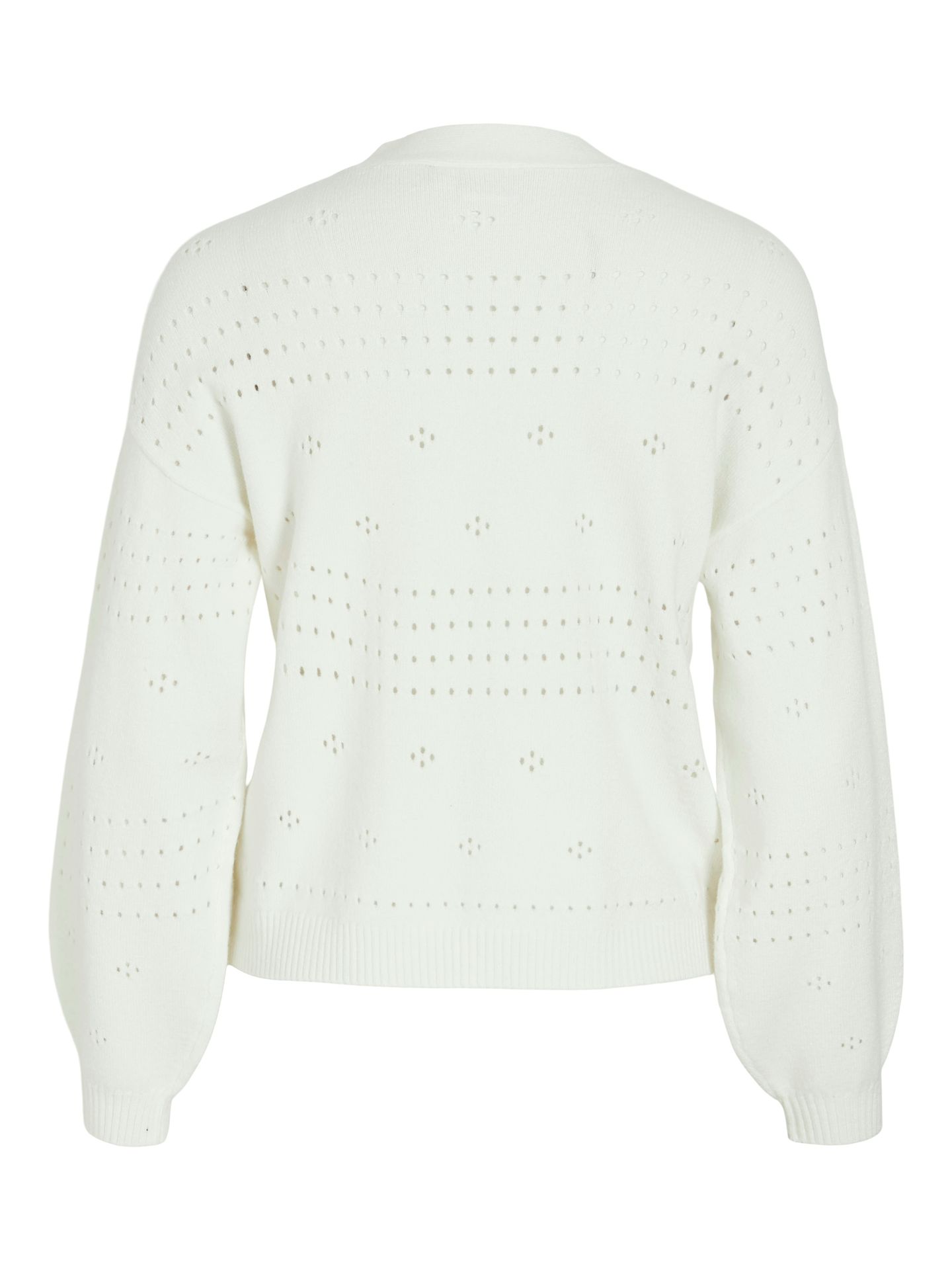 Vila VIRIL V-NECK L/S KNIT CARDIGAN - NO White Alyssum 2900153591036