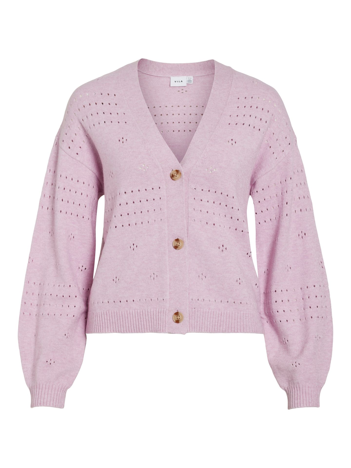 vila VIRIL V-NECK L/S KNIT CARDIGAN - NO Winsome Orchid/MELANGE 2900153592019