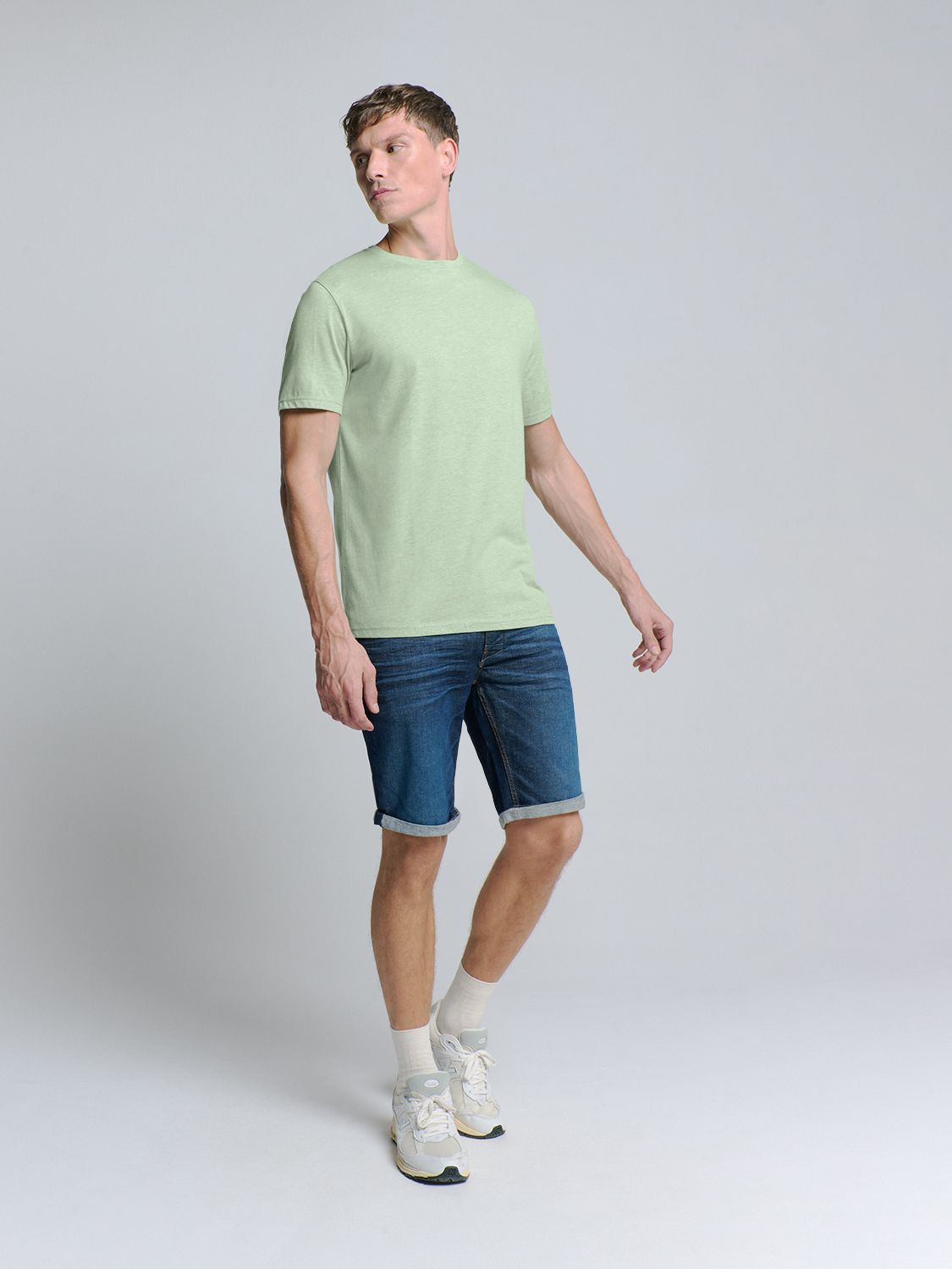 No Excess T-Shirt Crewneck Melange 058 mint 2900153601087