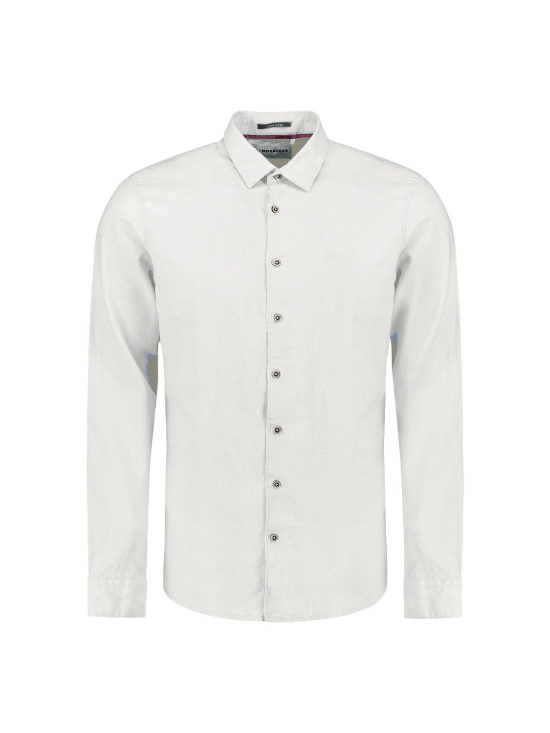 No Excess Shirt Solid With Linen 010 white 2900153603043