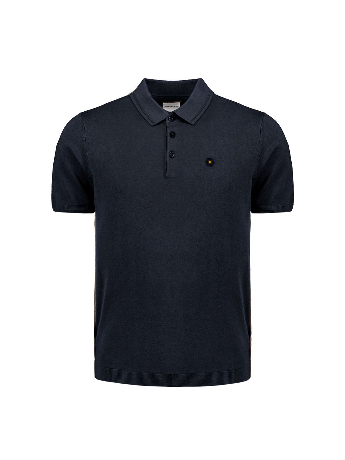 No Excess Pullover Short Sleeve Polo Button Solid 078 night 2900153606082