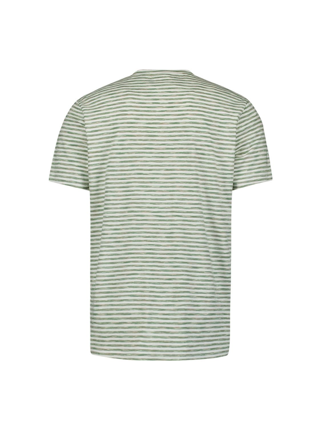 No Excess T-Shirt Crewneck Multi Coloured Melange Stripes 050 green 2900153610041