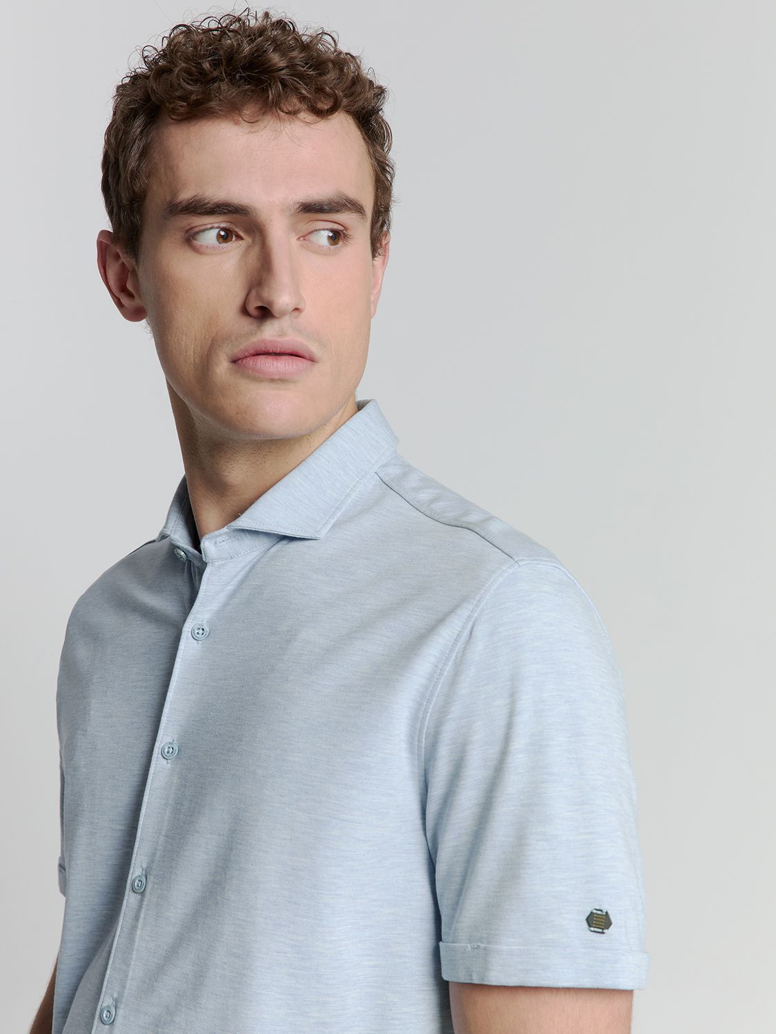 No Excess Shirt Short Sleeve Jersey Melange Stretch 130 cloud 2900153618061