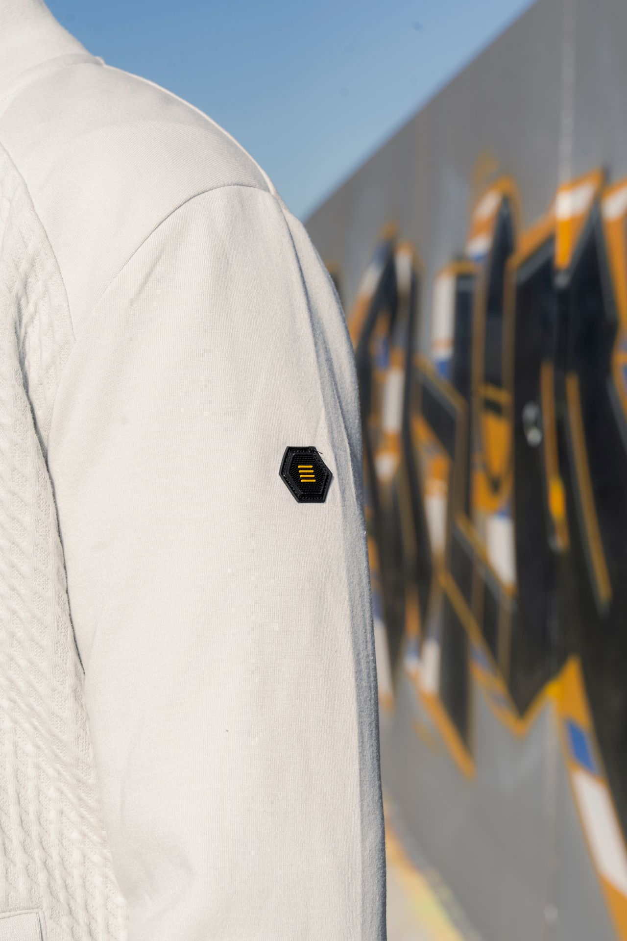 No Excess Sweater Full Zipper Jacquard Mix 017 chalk 2900153622082