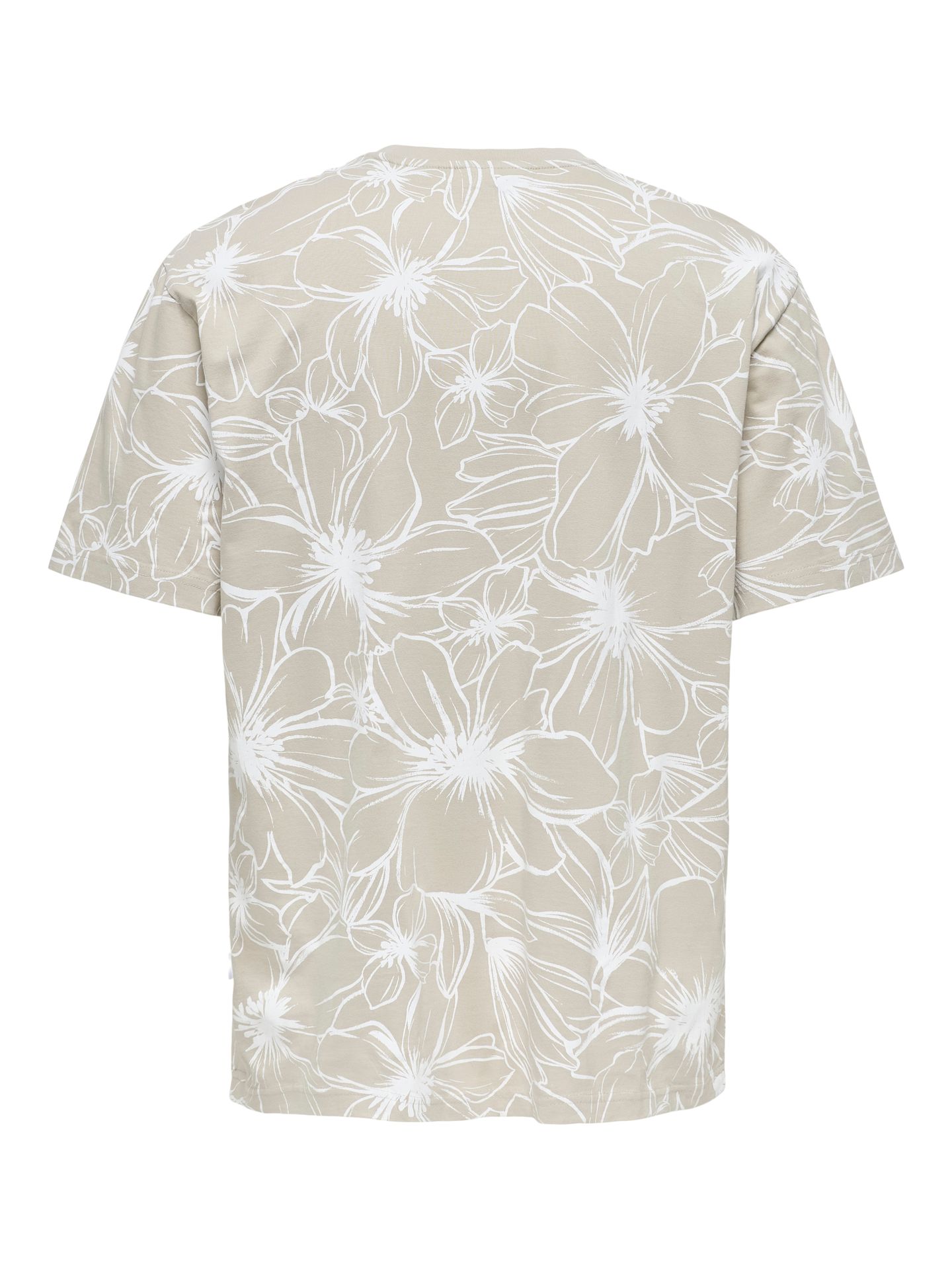 Only & Sons ONSJETHRO LIFE WASHED REG SS AOP TE Silver Lining/CLOUD DANCER 2900153674012