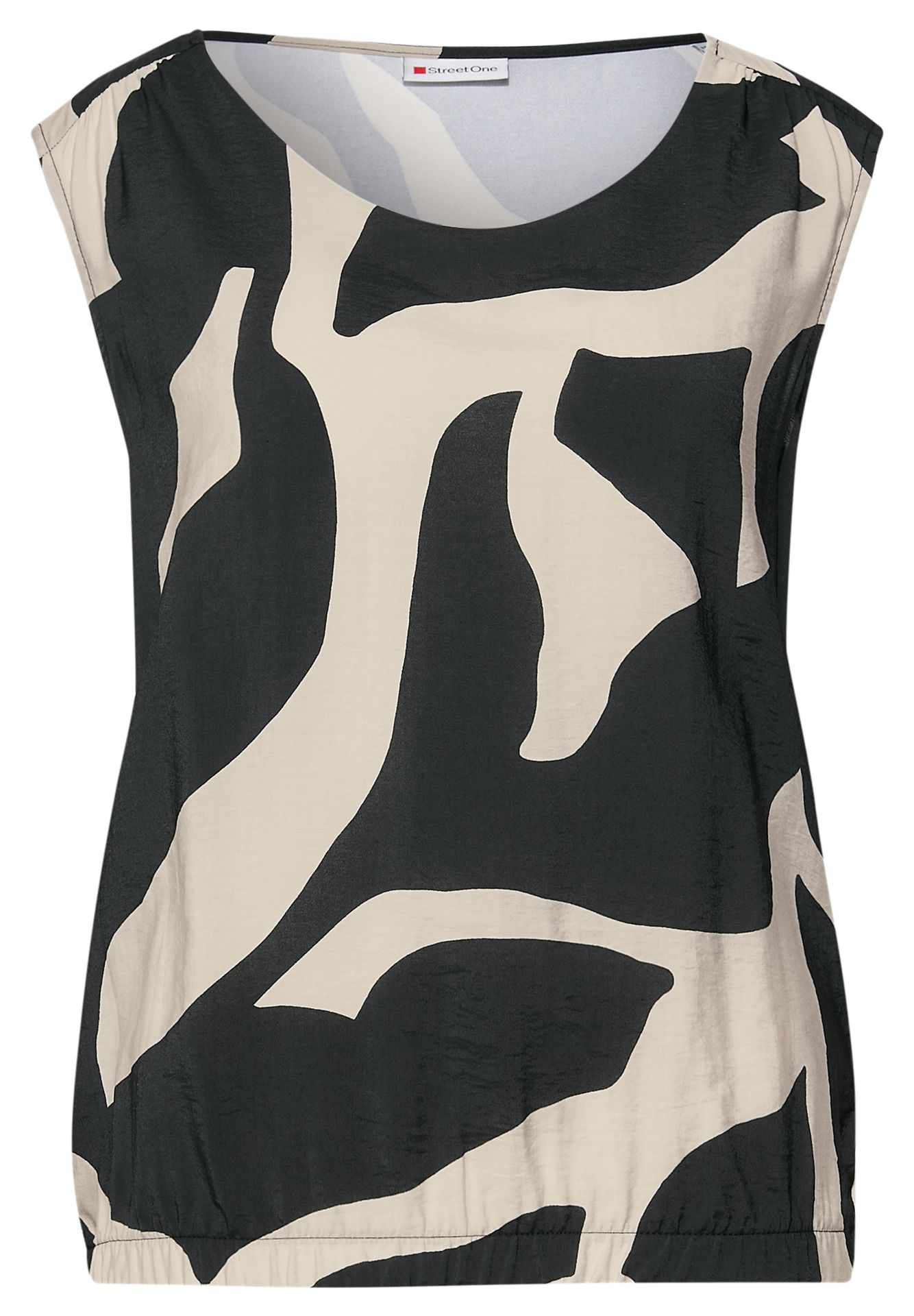 Street One A323361 LTD QR printed mat-mix top whale tail grey 00111783-EKA19000200000535