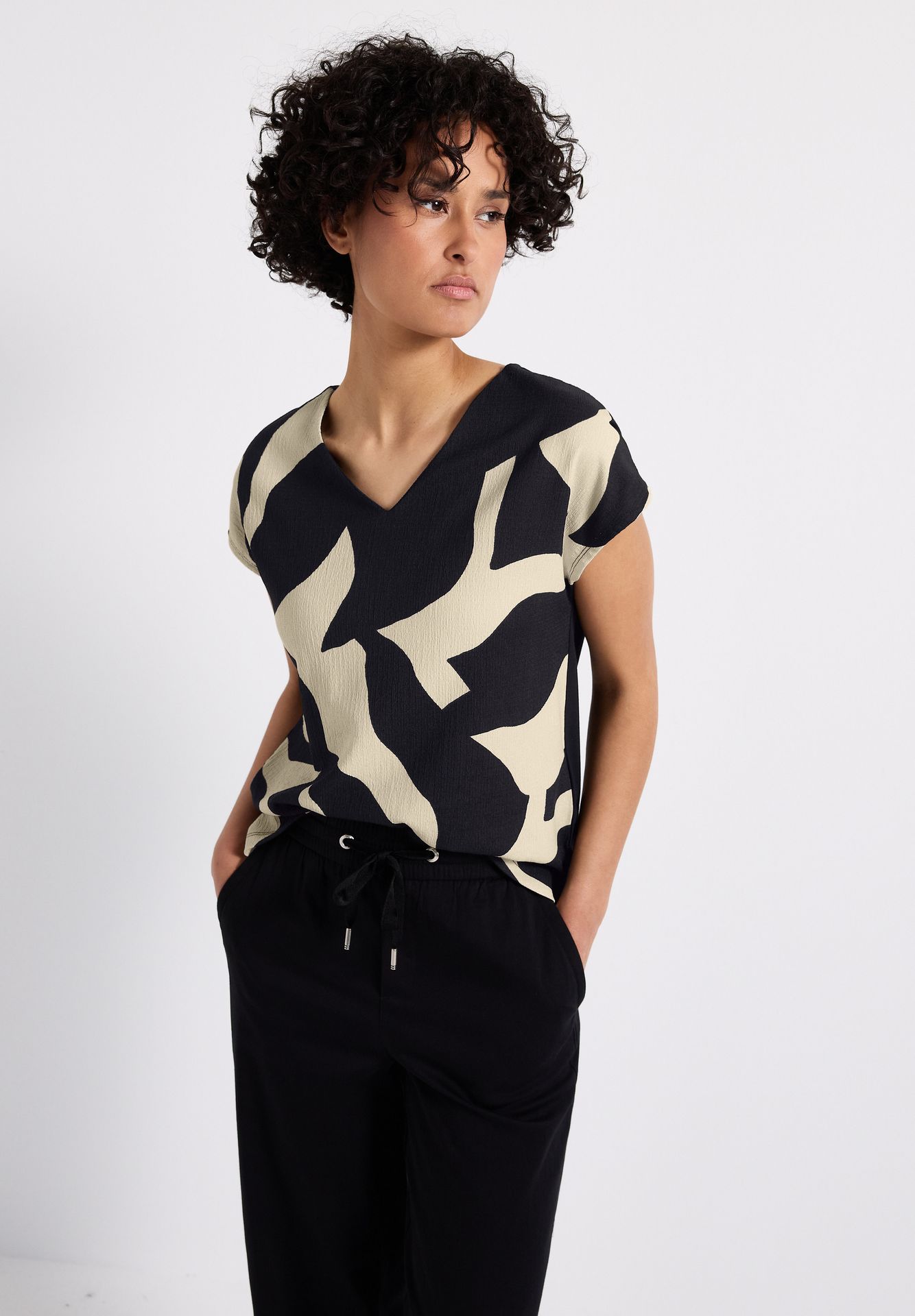 Street-One A323380 LTD QR printed structure ma whale tail grey 2900153757036