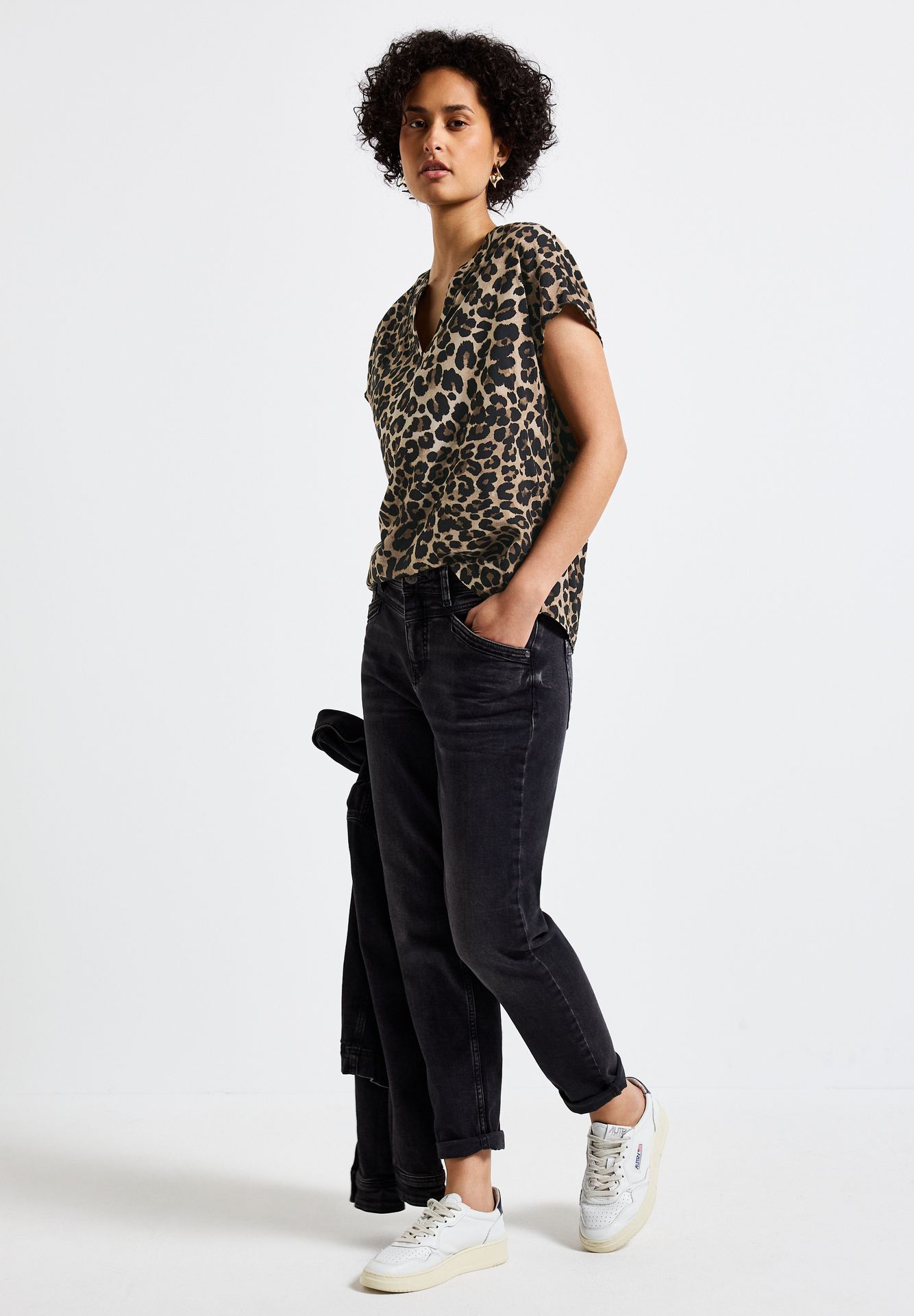 Street-One A345729 LTD QR Shirtblouse w splitn black 2900153771049