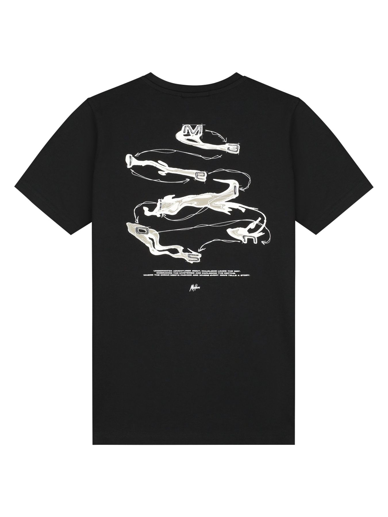 Malelions Junior Water Sign t-shirt Black 2900153830012