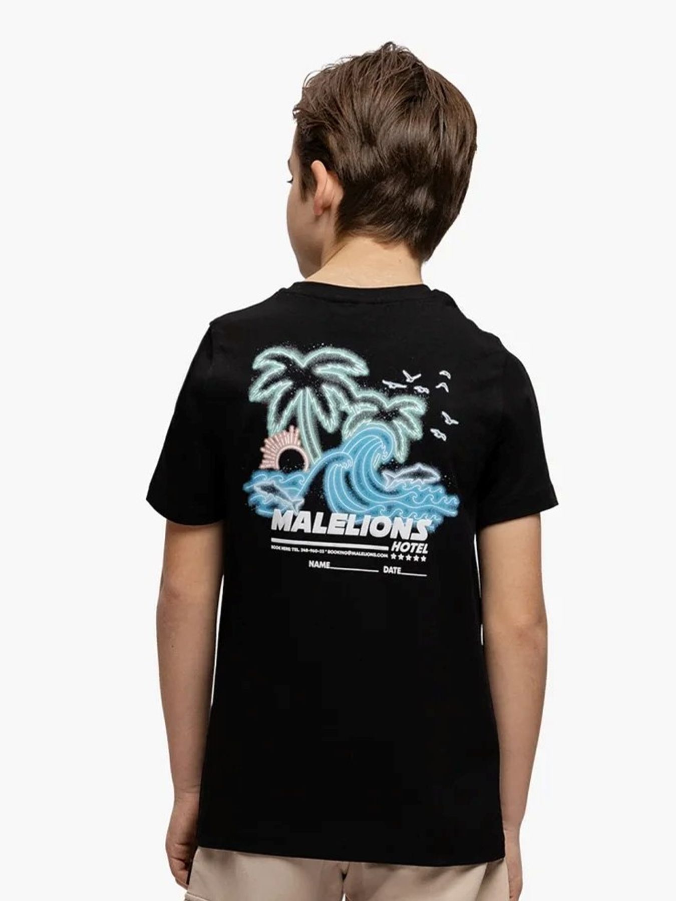 Malelions Junior Paradise t-shirt Black 2900153832016