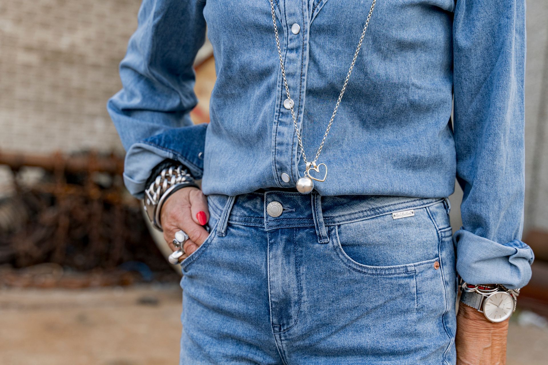 Red Button Victoria Blouse Denim midstone189 2900153843050 Red Button Victoria Blouse Denim midstone189 2900153843050