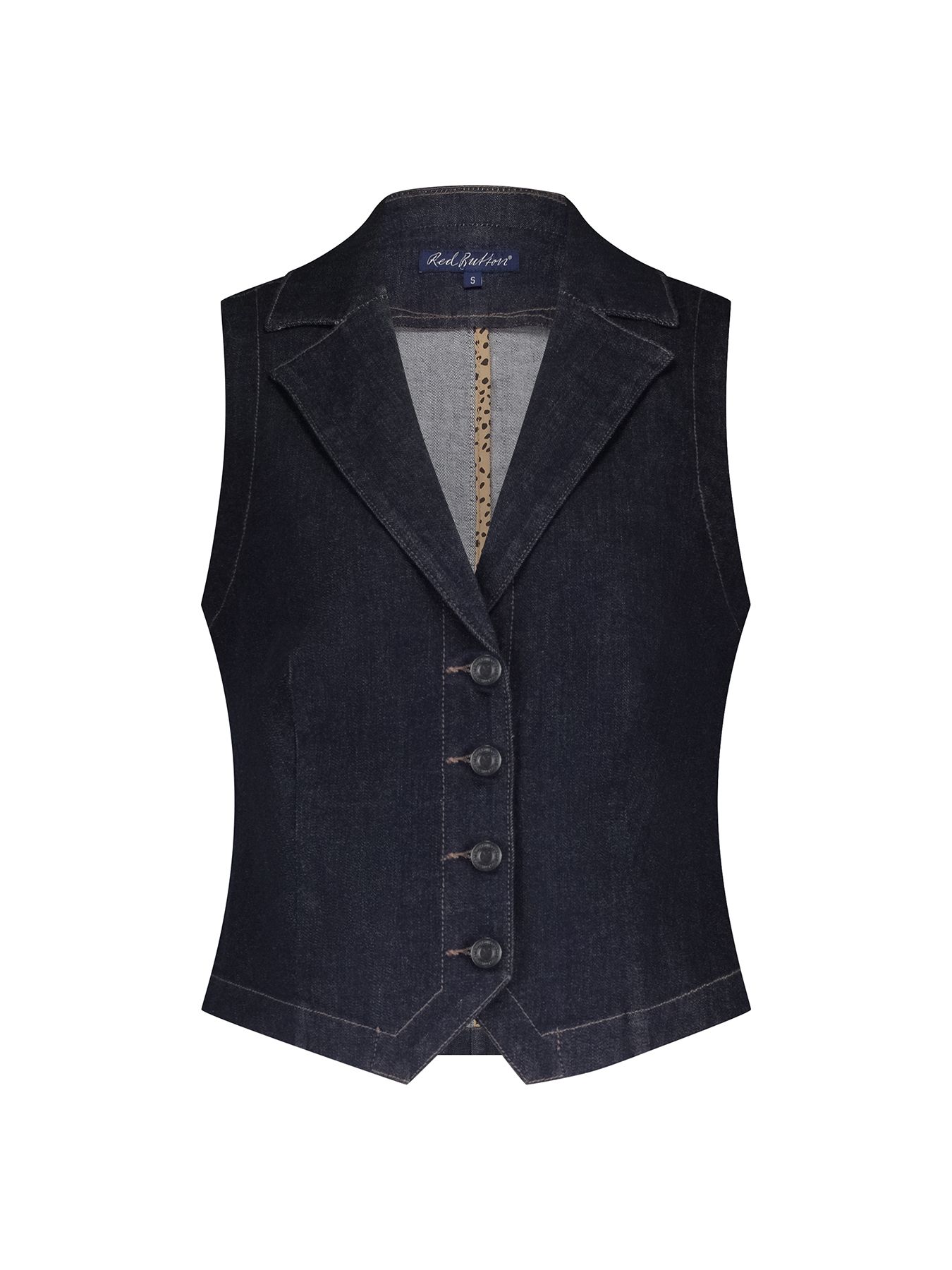 Red Button Waistcoat Denim Forever blue Forever Blue411 00111836-EKA26007300000088