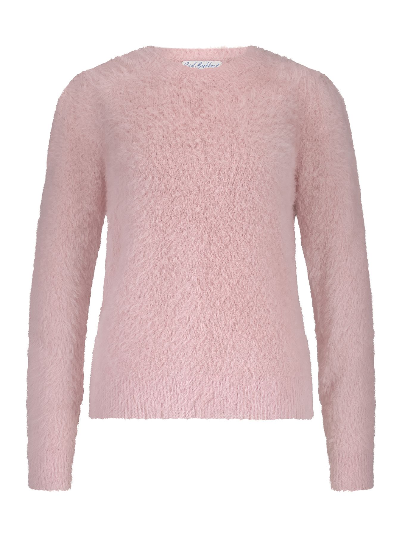 Red Button Fuzzy Puff sleeve pink42 00111849-EKA26007300000024