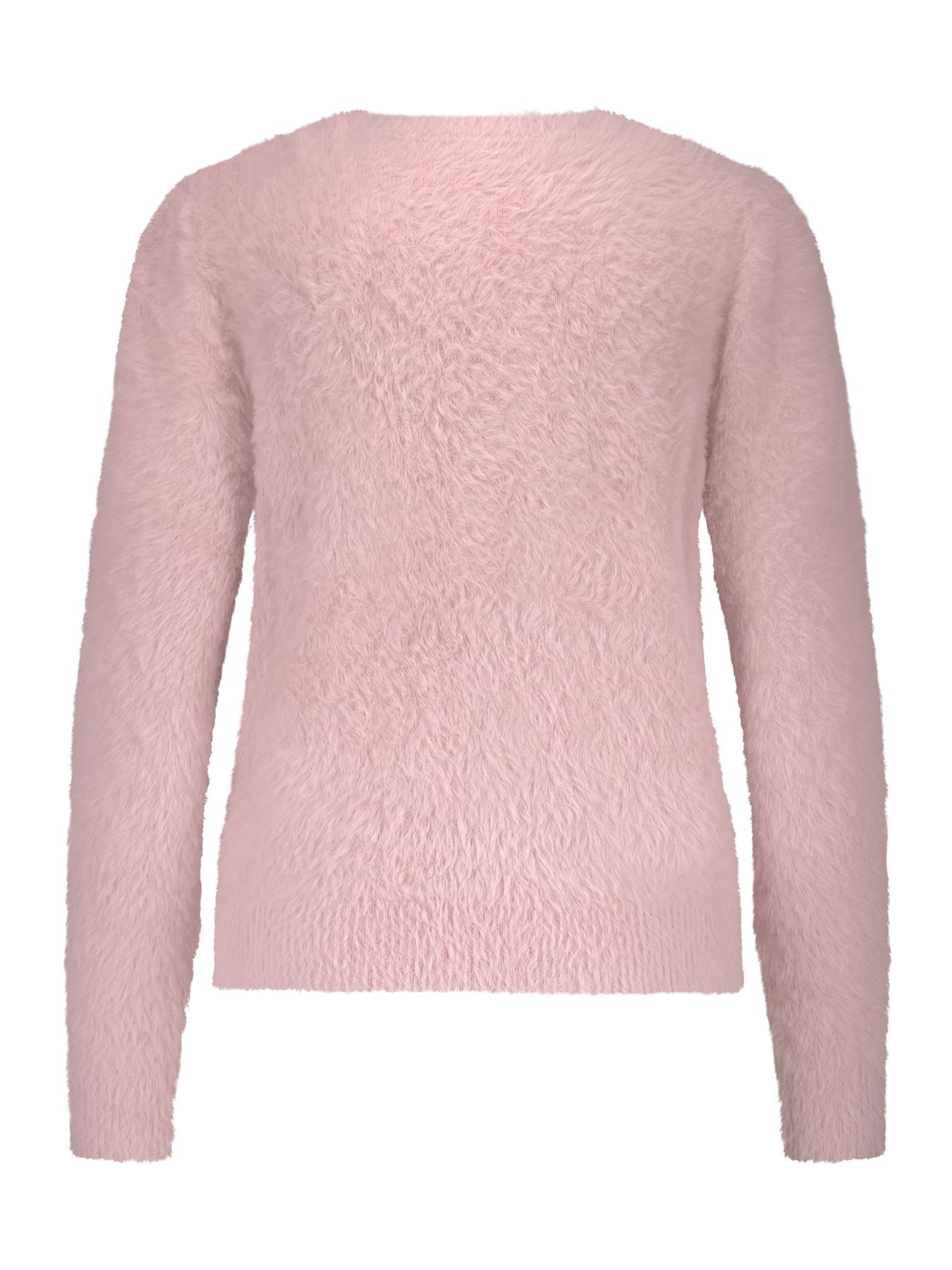 Red Button Fuzzy Puff sleeve pink42 2900153881052