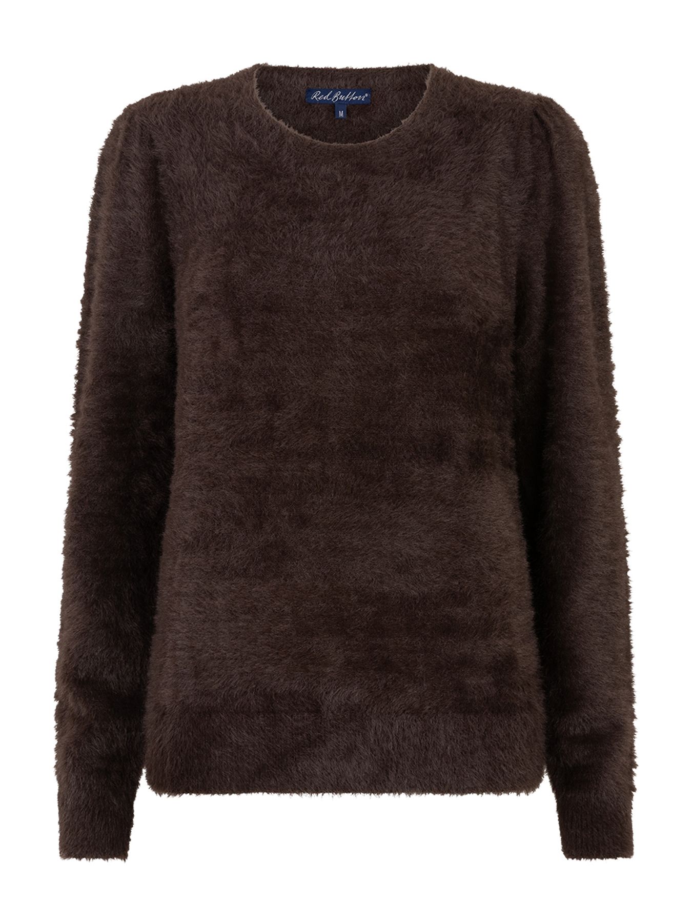 Red Button Fuzzy Puff sleeve Espesso462 00111849-EKA26007300000095
