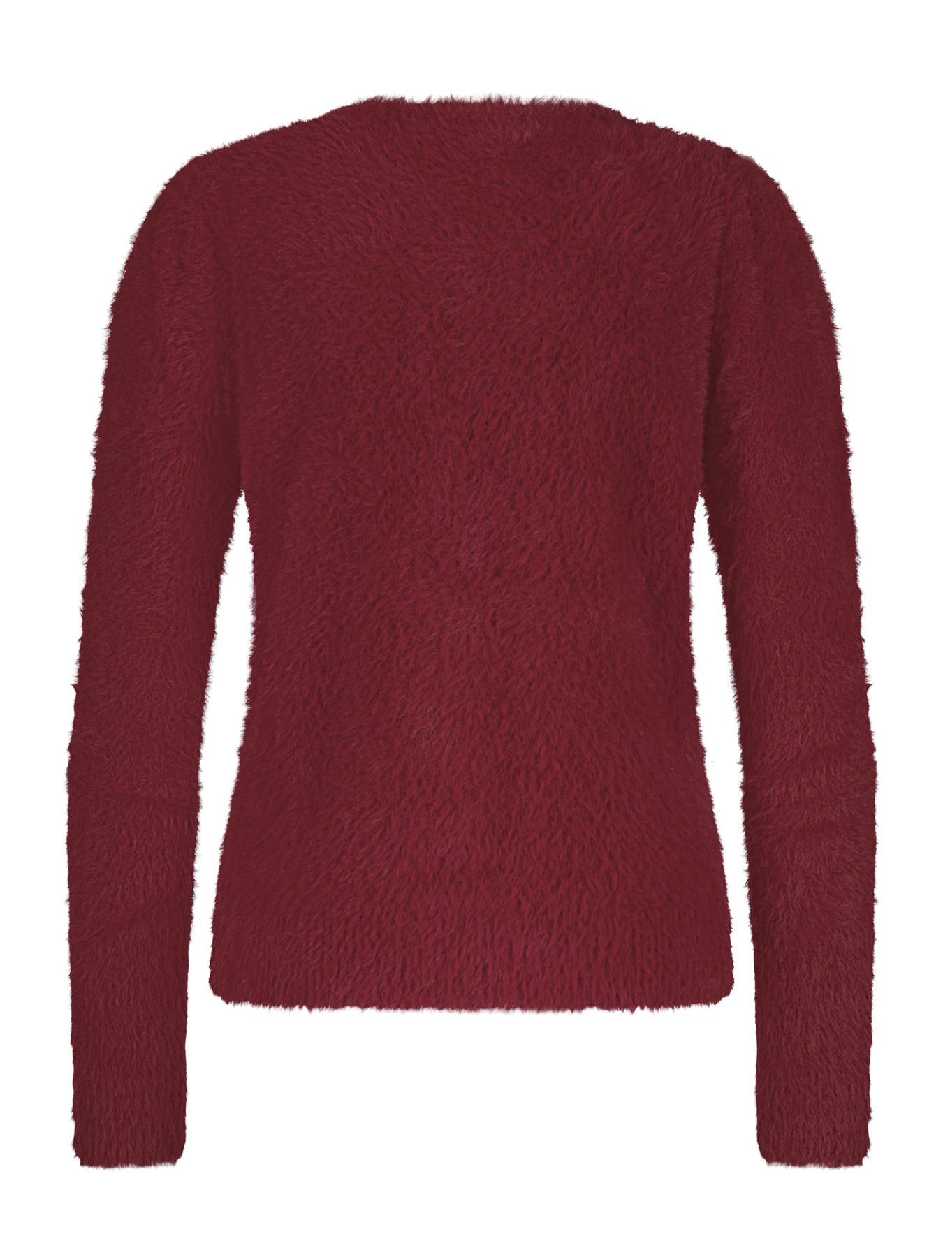 Red Button Fuzzy Puff sleeve Ruby92 2900153882042