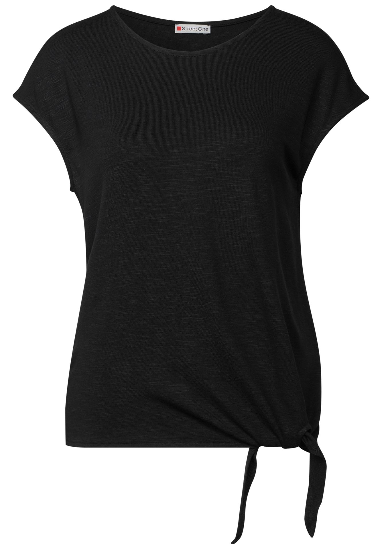 Street-One A323307 jersey shirt w.knot black 2900153921031