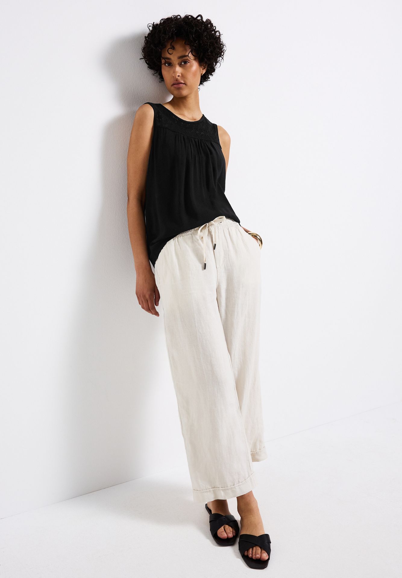 Street One A323313 mat-mix top w.ajour yoke black 2900153937056