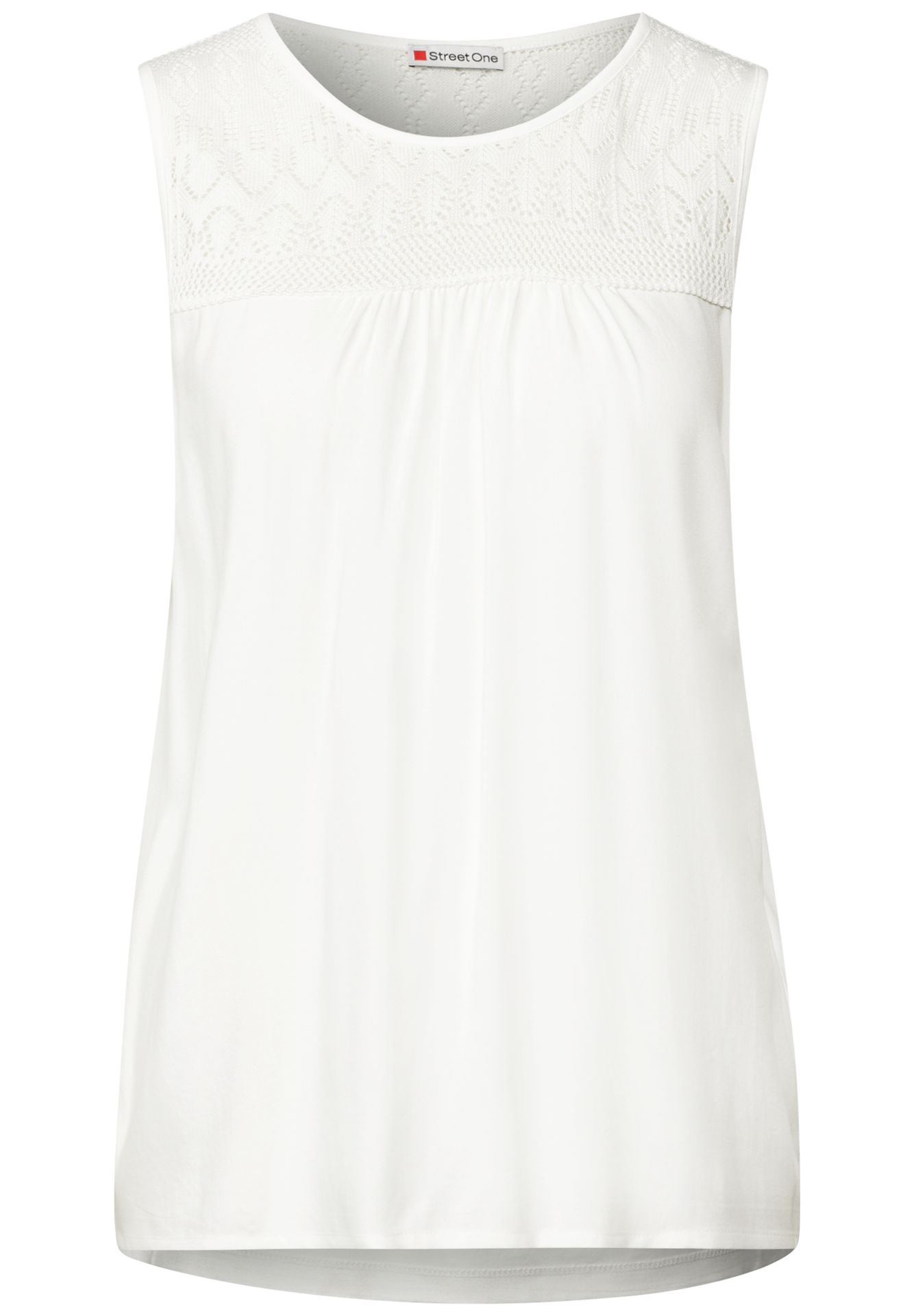 Street One A323313 mat-mix top w.ajour yoke off white 2900153939043