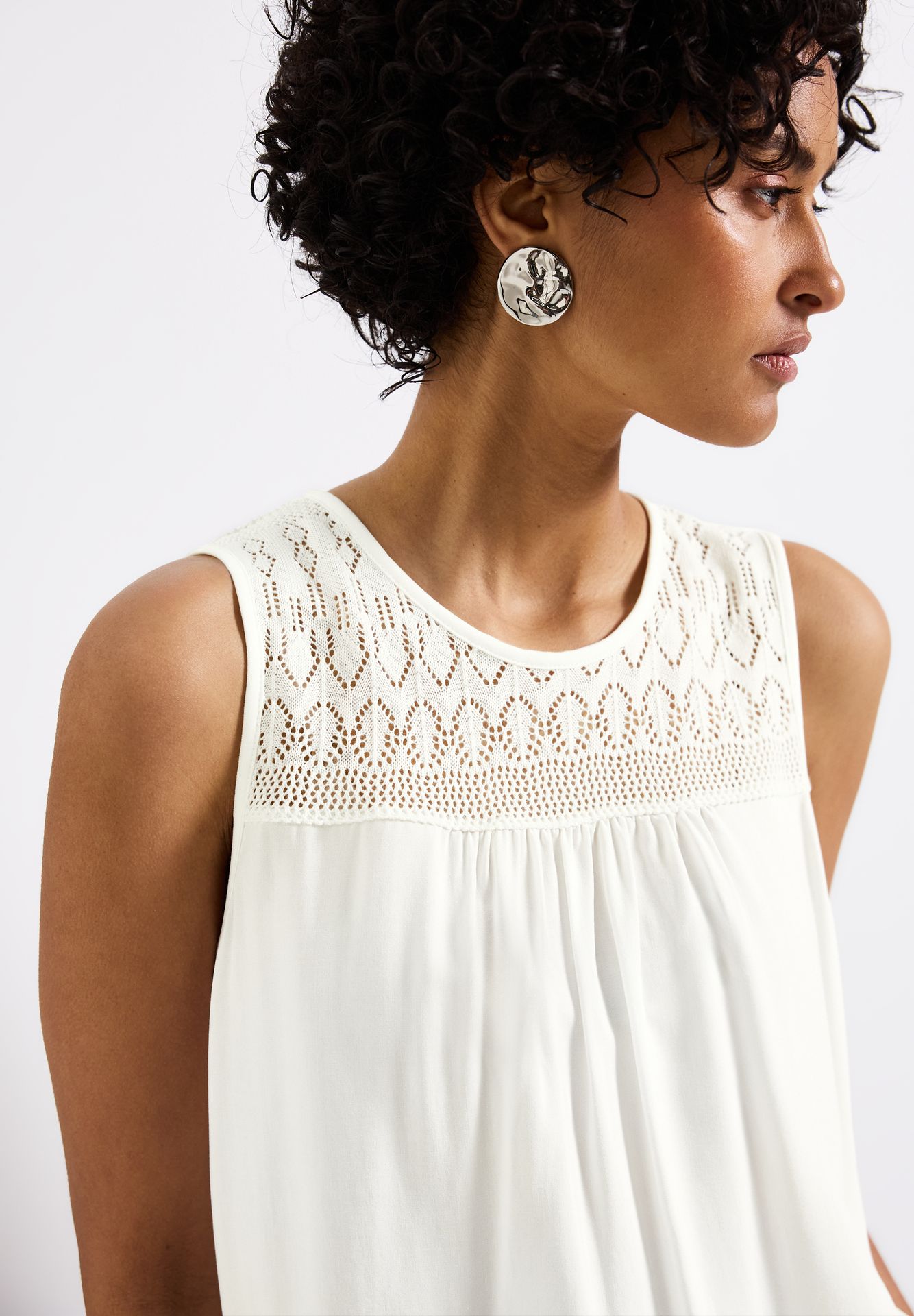 Street-One A323313 mat-mix top w.ajour yoke off white 2900153939029