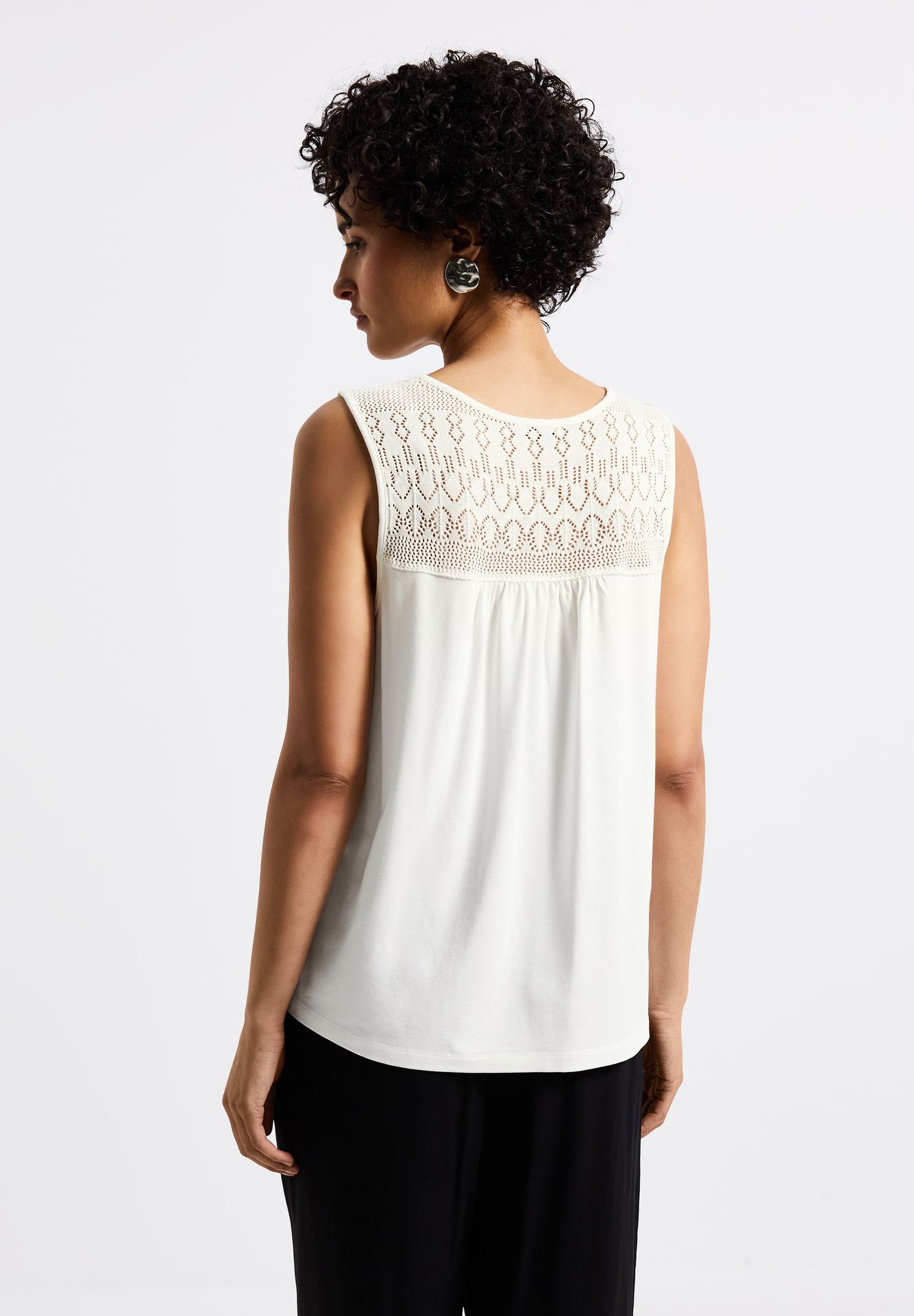 Street-One A323313 mat-mix top w.ajour yoke off white 2900153939029